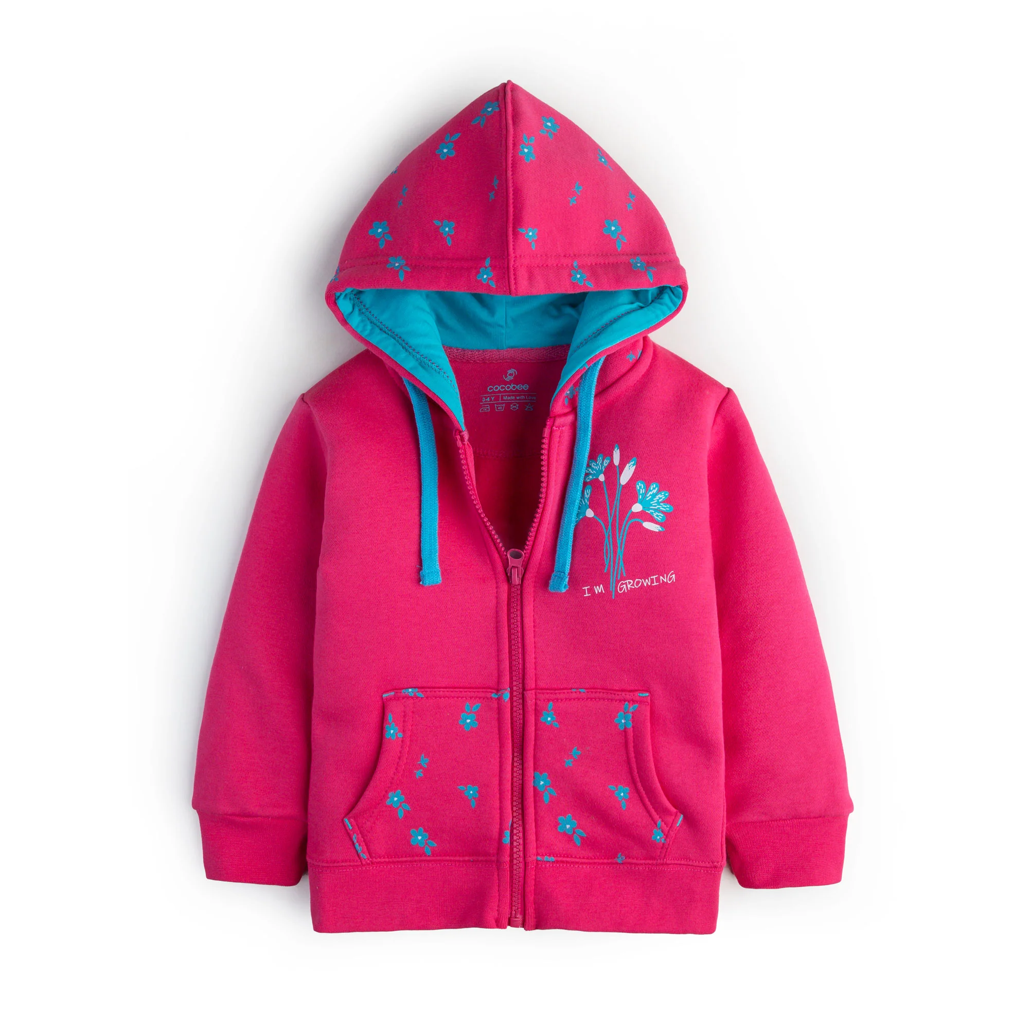 Growing Pink Screen Printed Hoodie