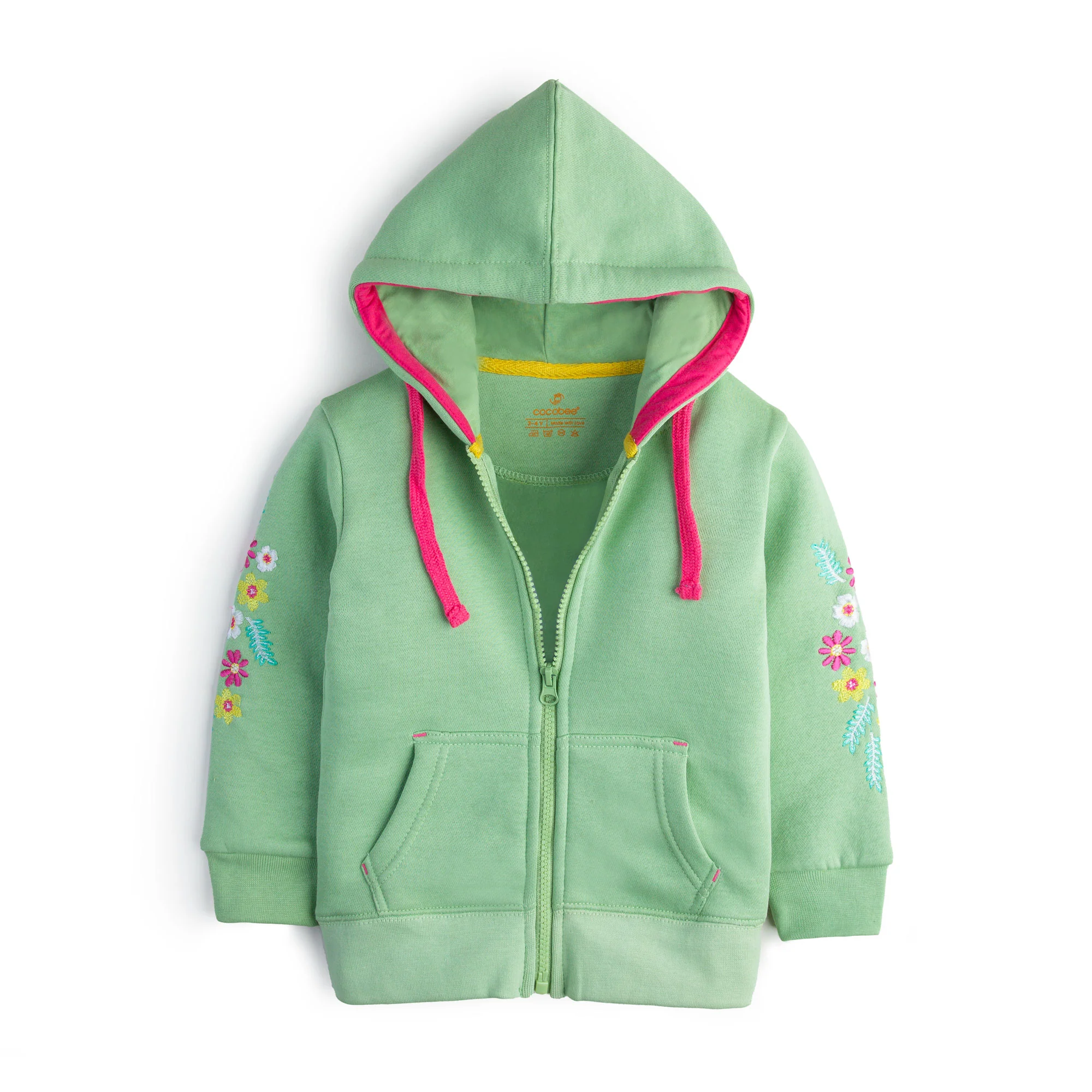Embroidered Zipper Hoodie