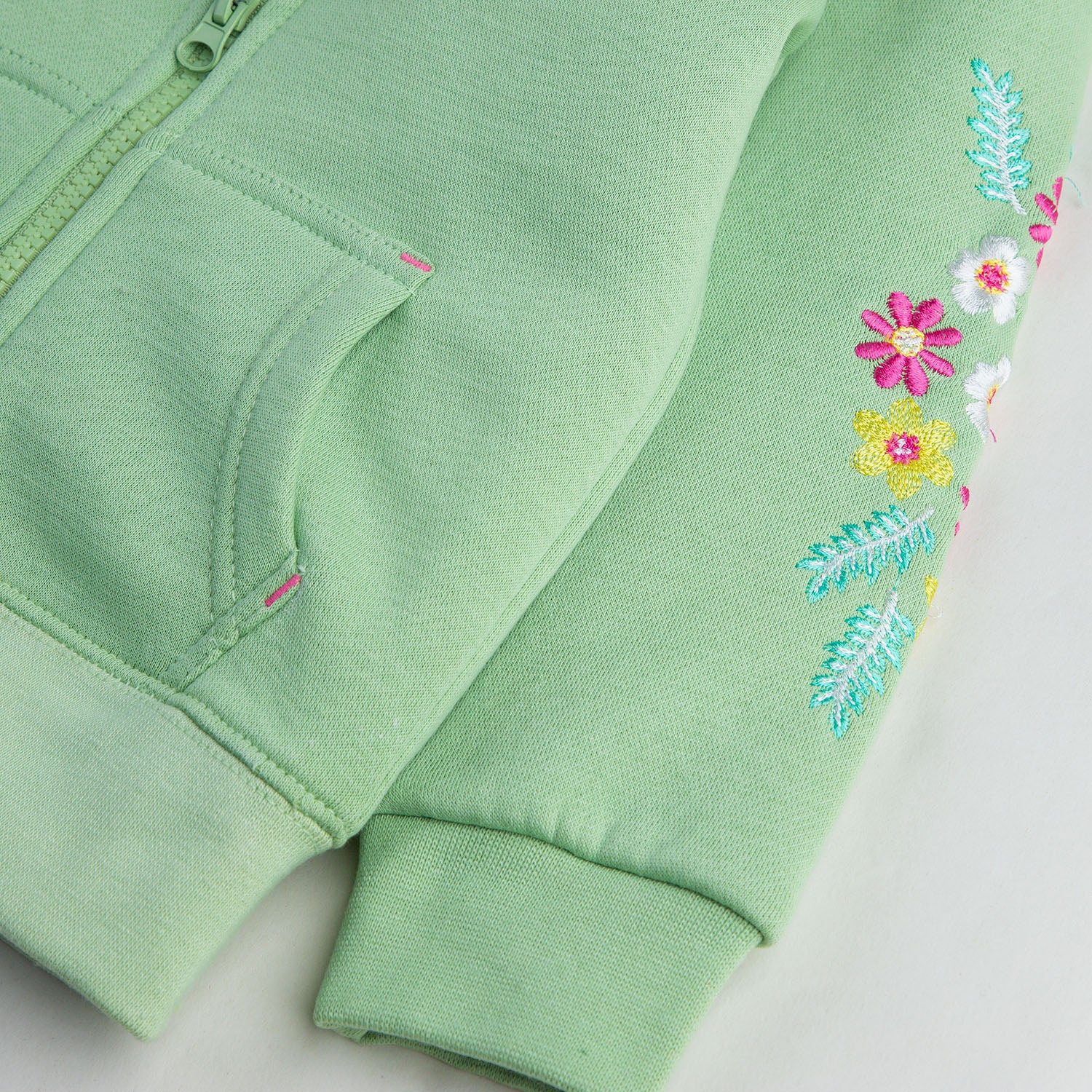 Embroidered Zipper Hoodie - Image 2