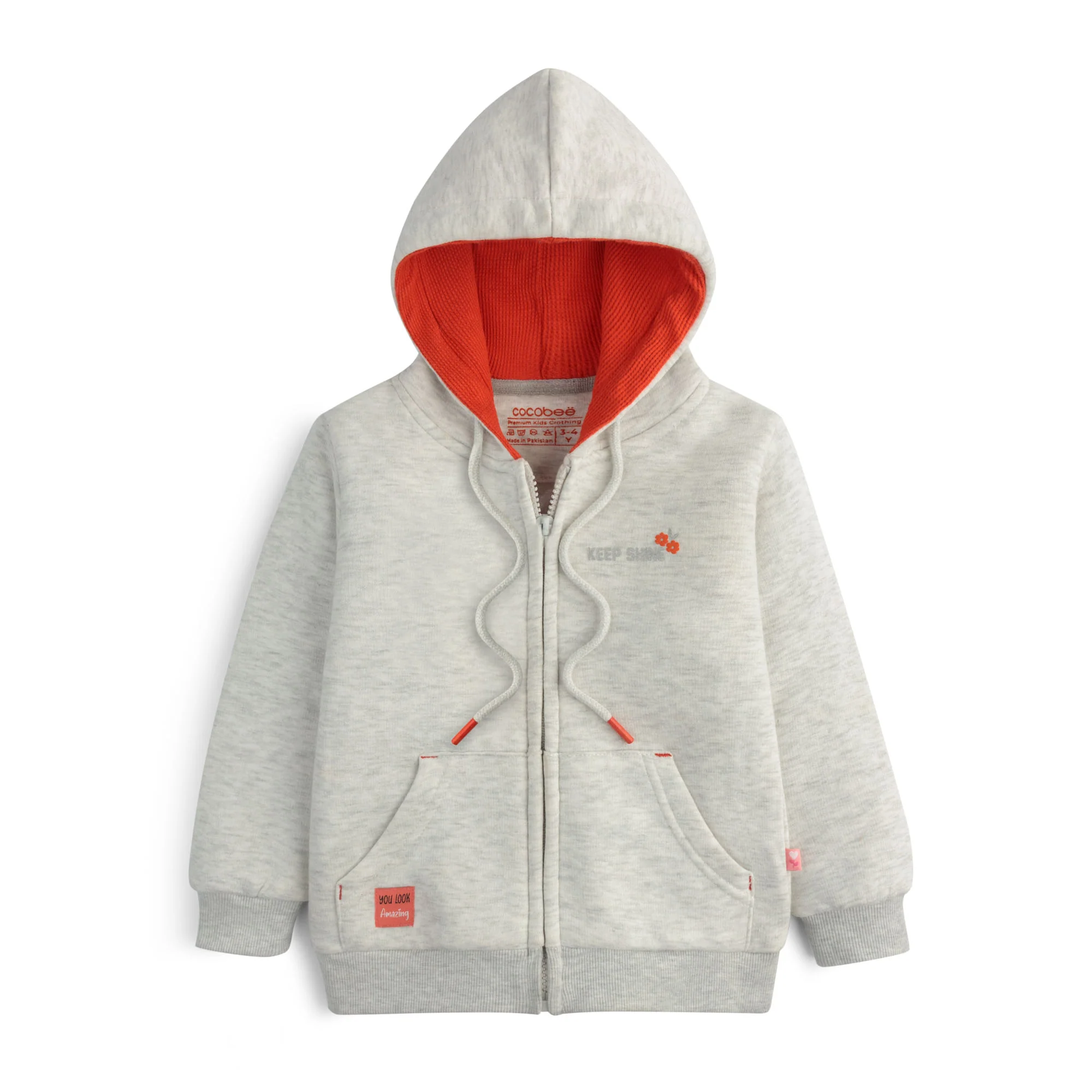 Grey Mist Zipper Hoodie