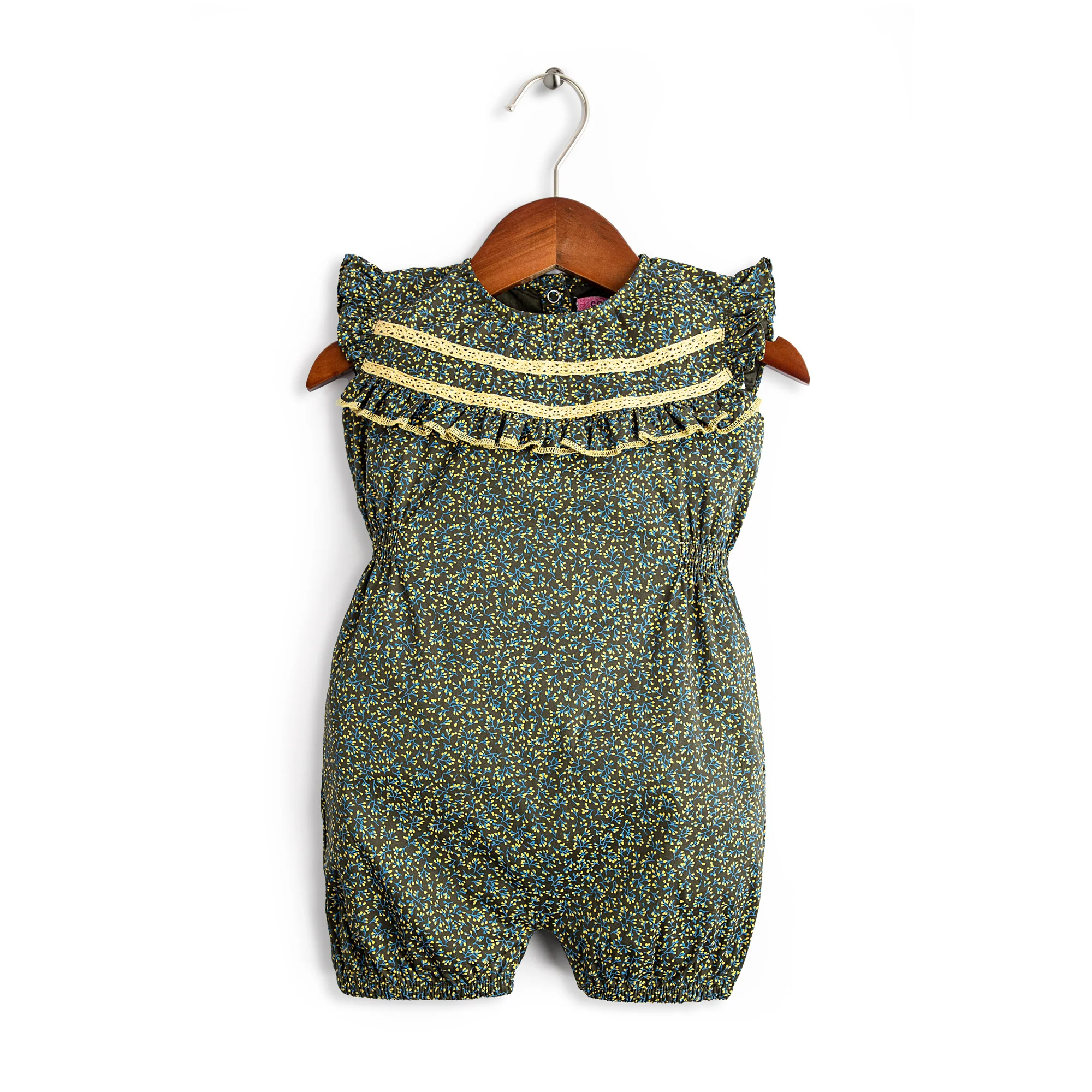 Brown Printed Romper