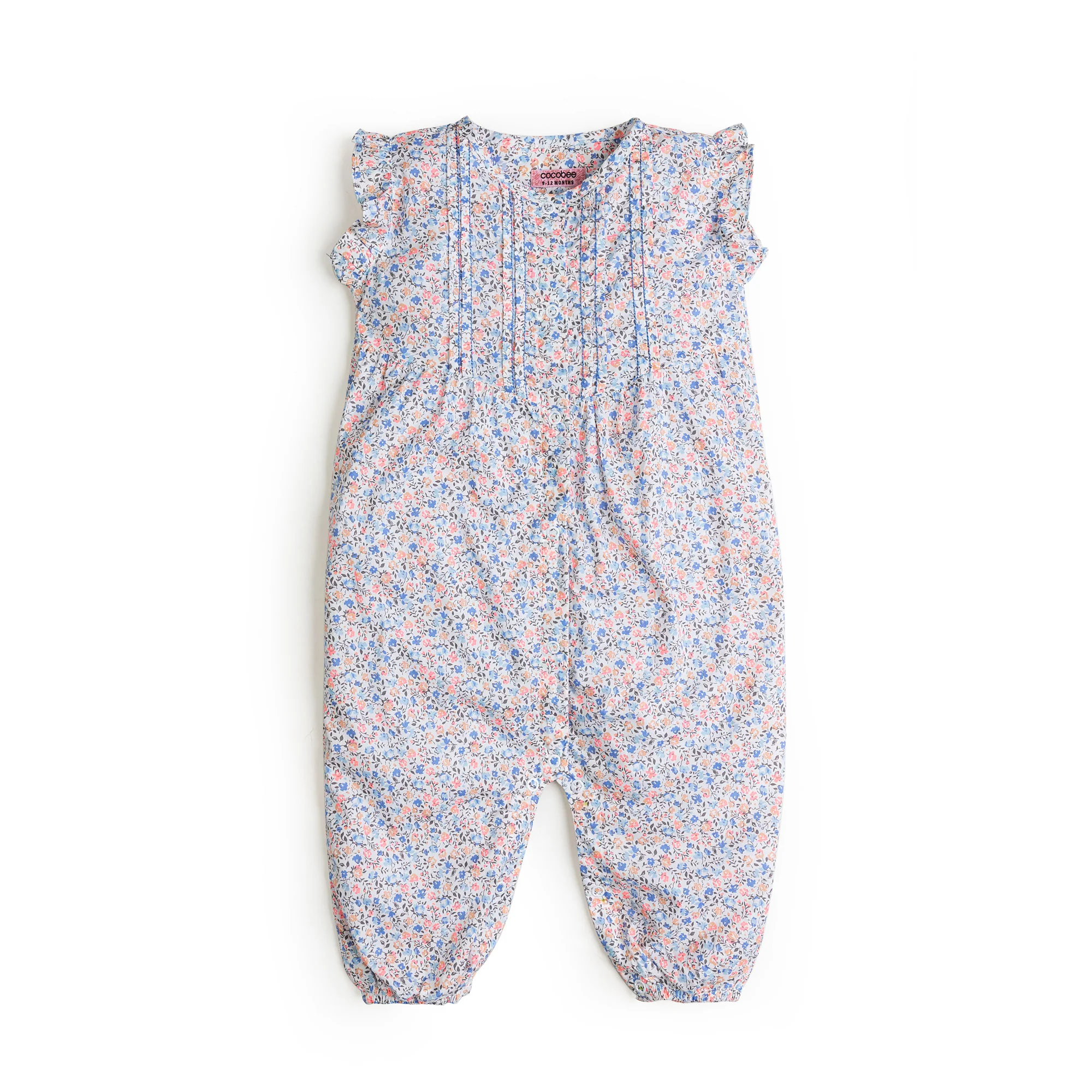 Multi-printed Pleated Romper