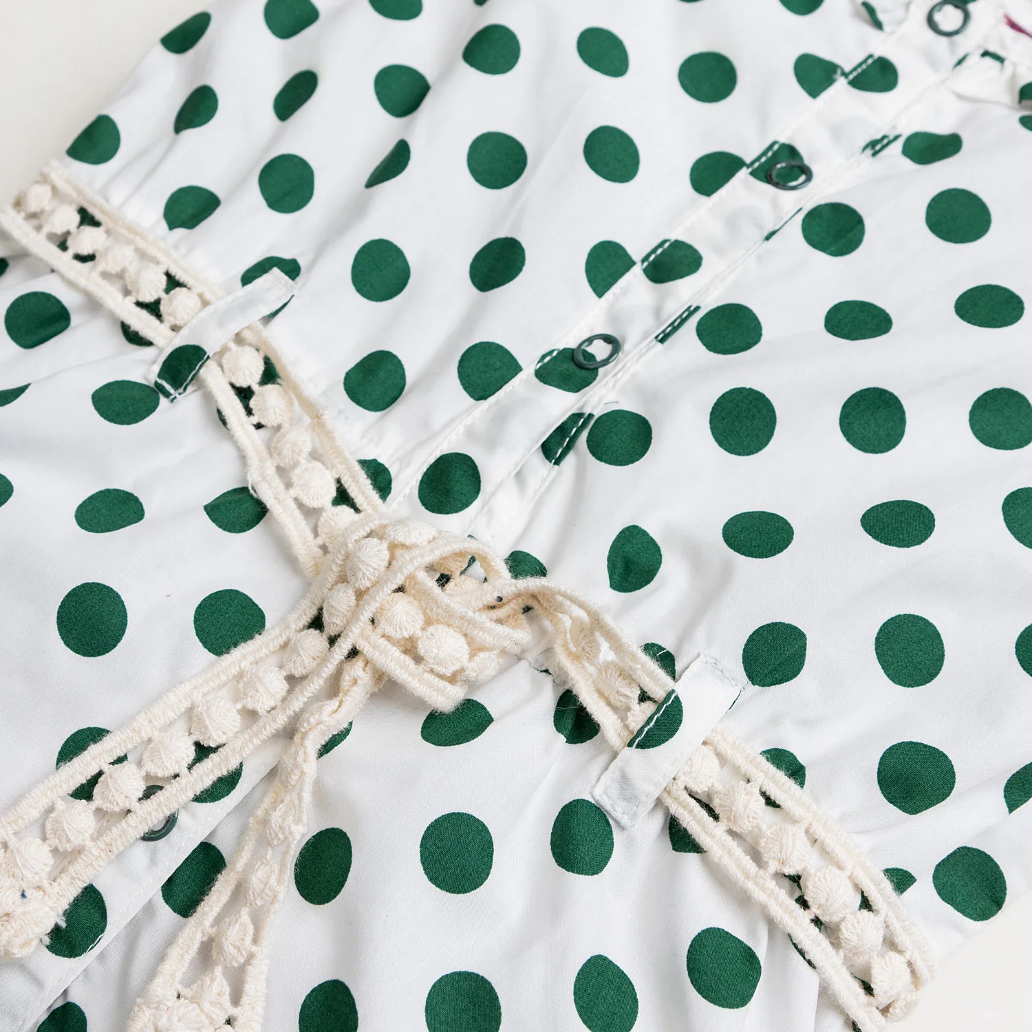 Button Front Polka Print Jumpsuit - Image 2
