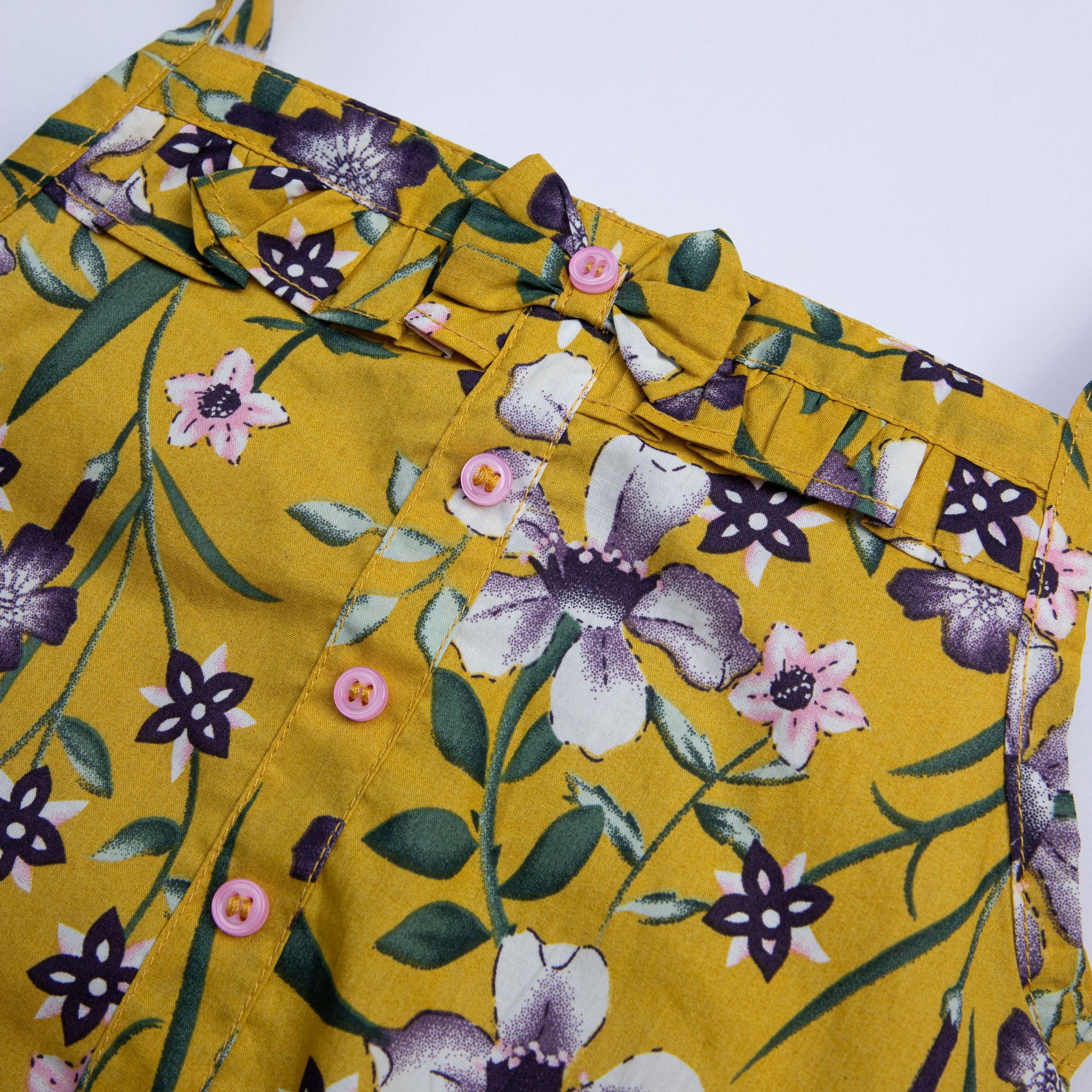 Mustard floral Print Romper - Image 2