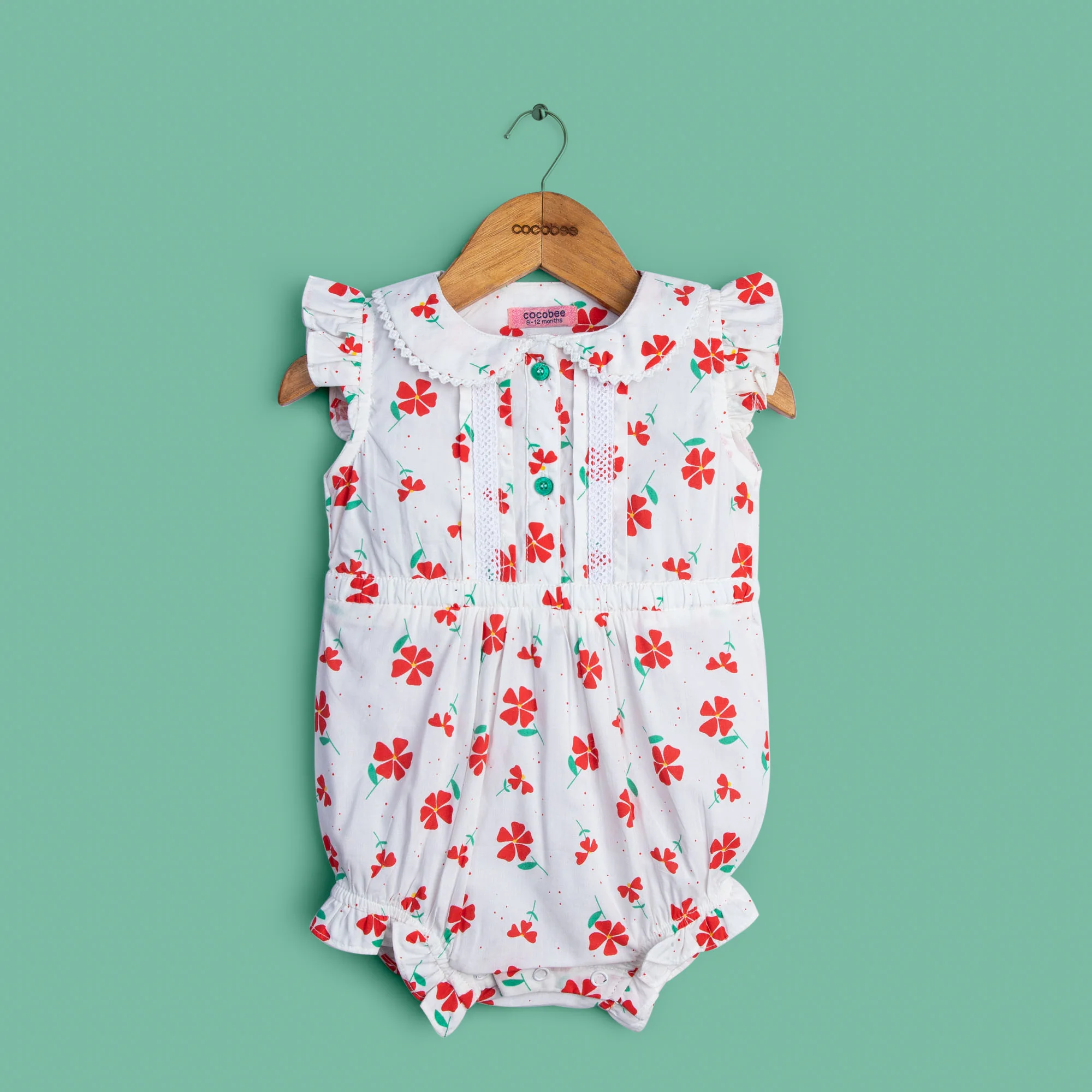 Whitish Printed Romper