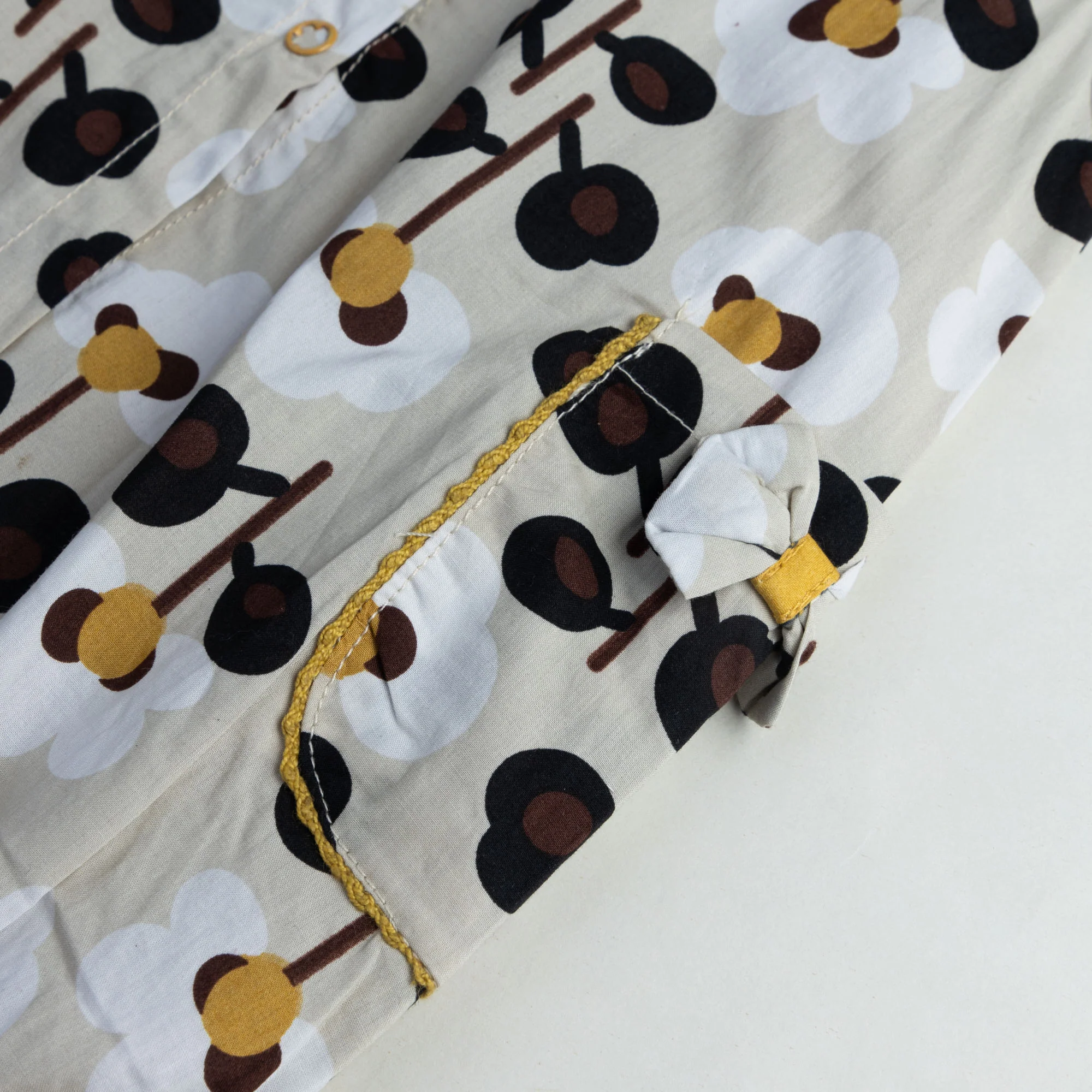 Beige Printed Romper - Image 2