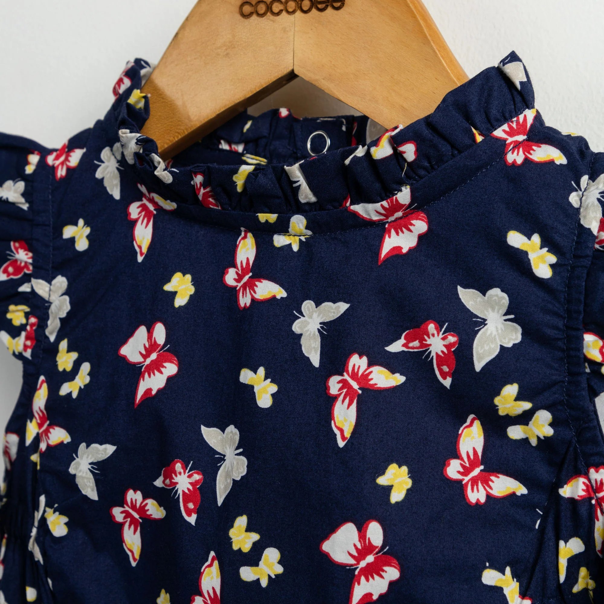 Frilly Blue Printed Romper - Image 2