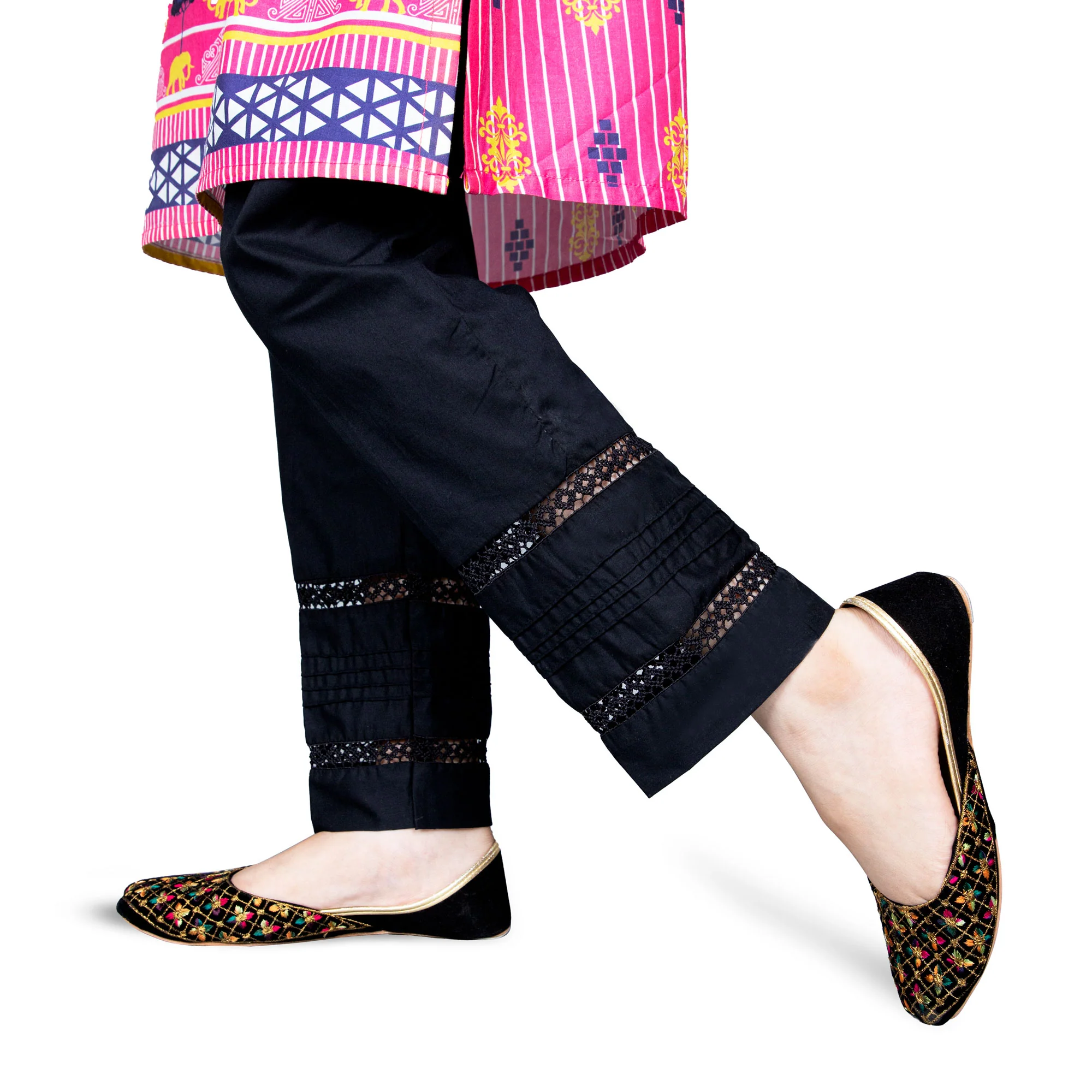 Black Cotton Trousers