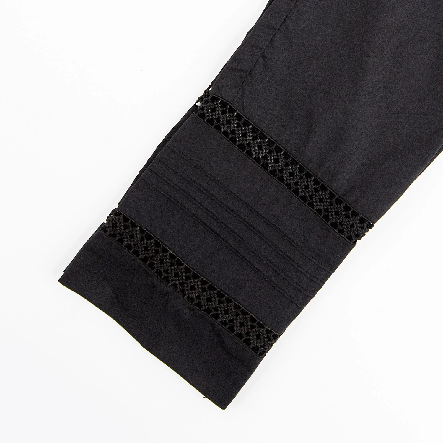 Black Cotton Trousers - Image 2