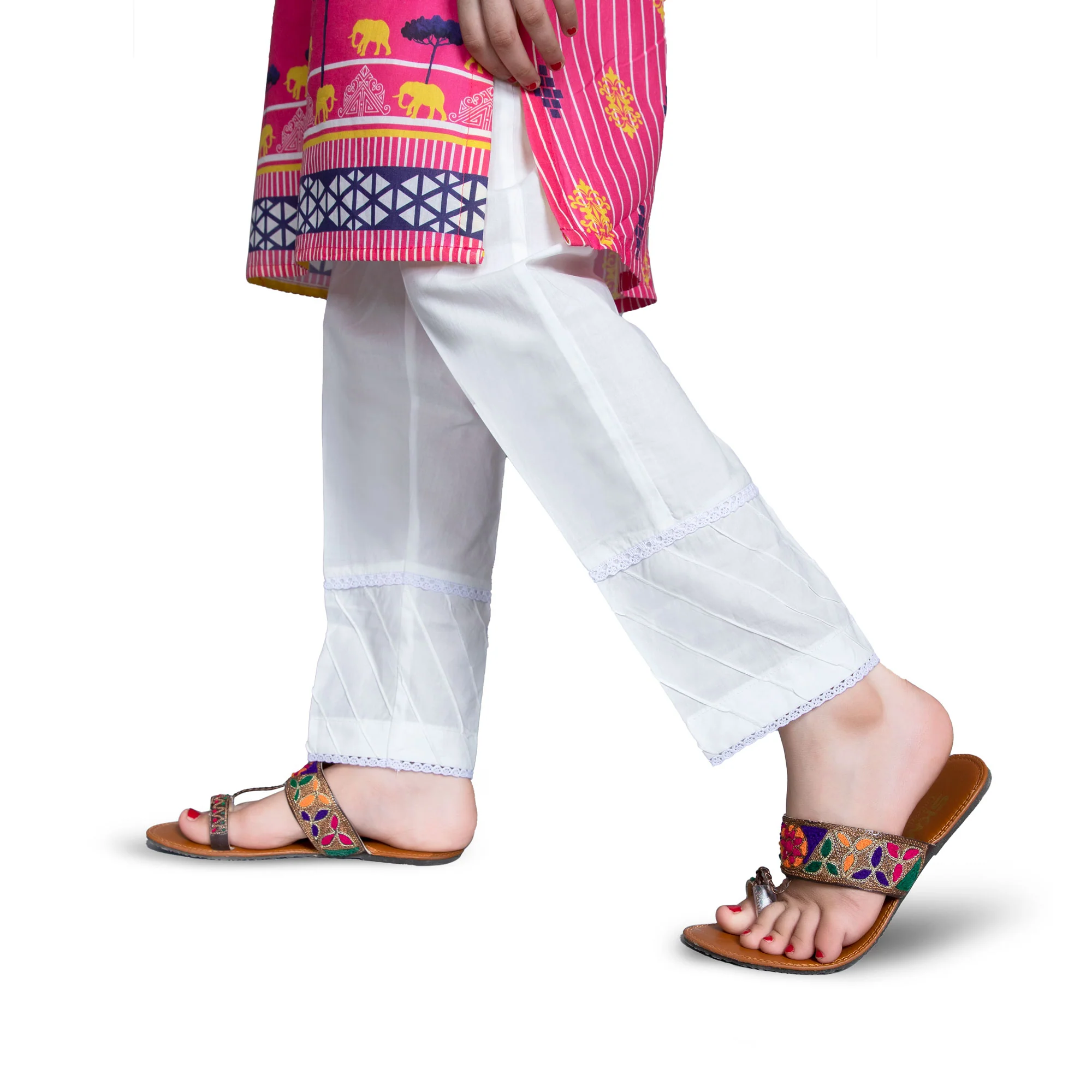 White Cotton Trousers