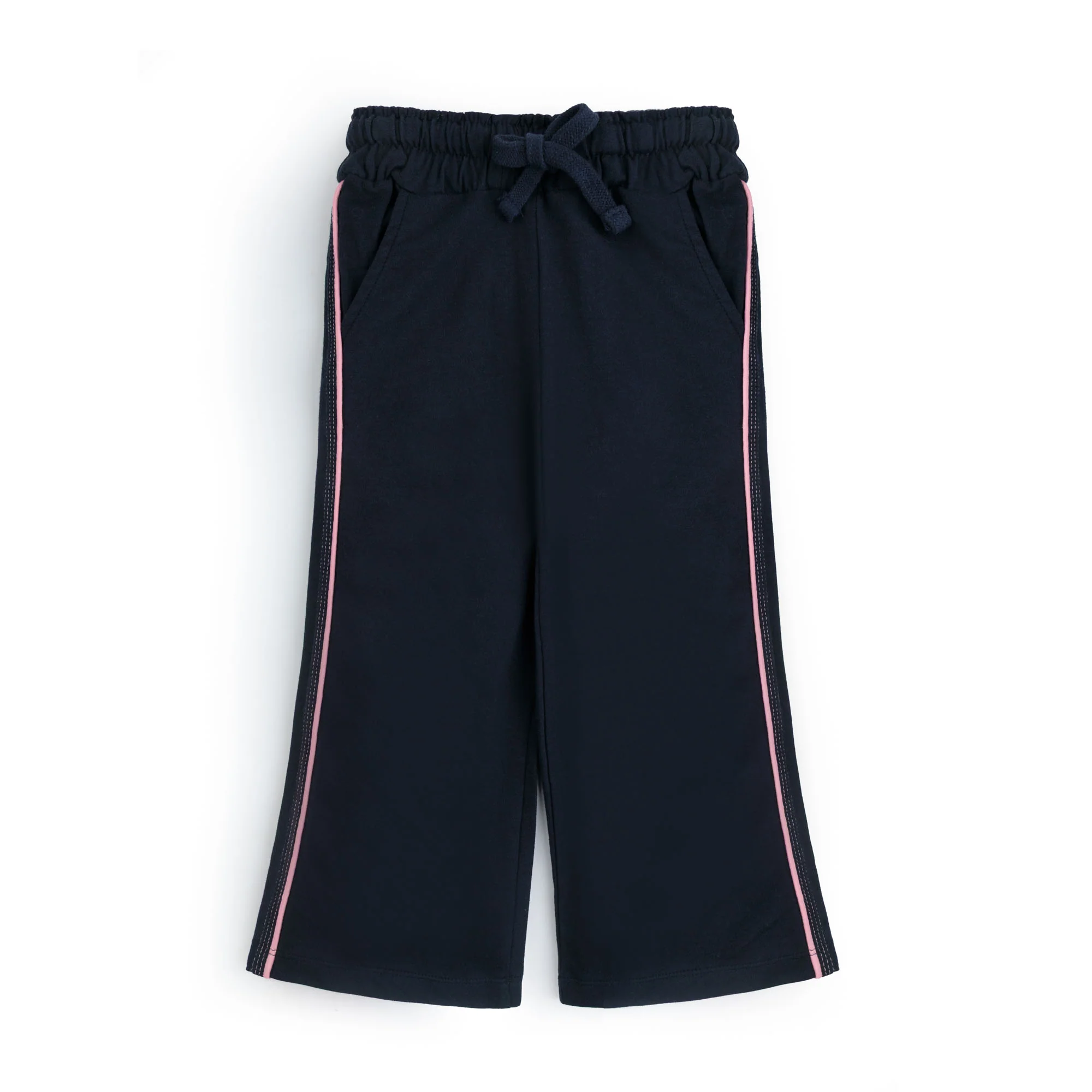 Navy Trim Flared Trouser