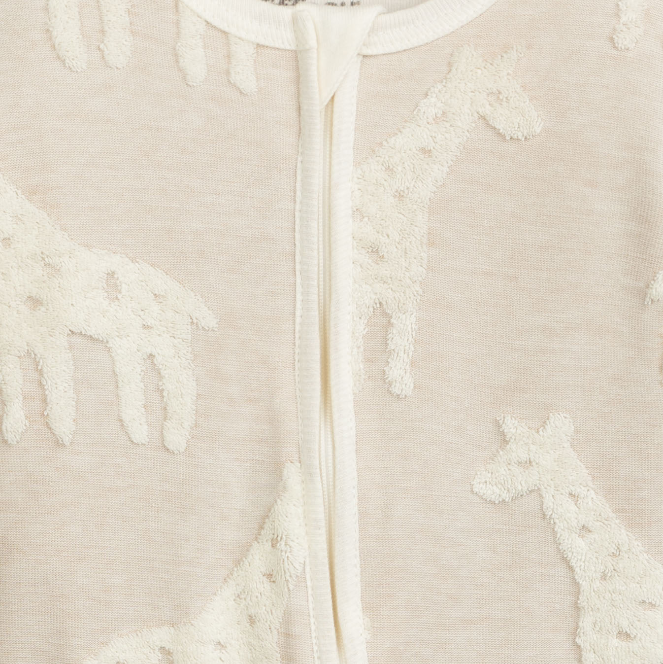 Gentle Beige Footie Romper - Image 2
