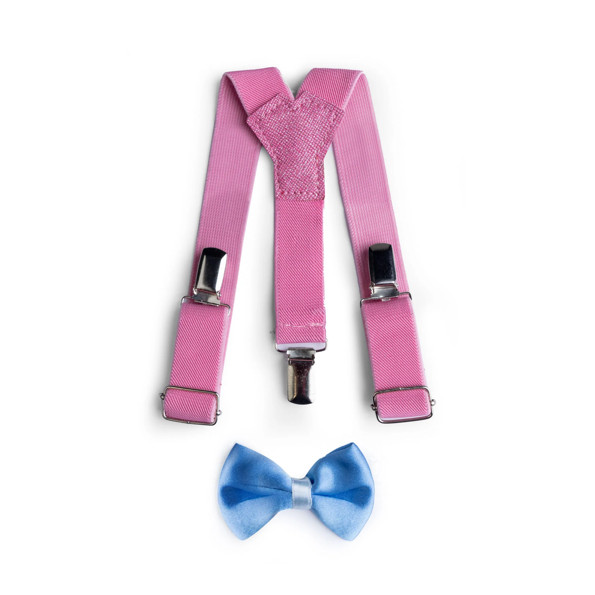 Pink Elasticated Suspender Set