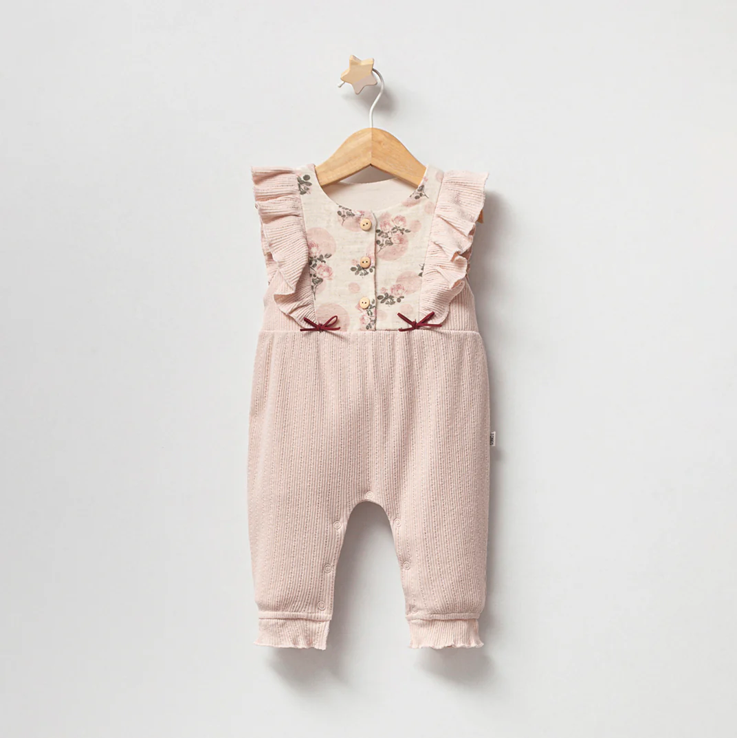 Dusty Rose Printed Romper