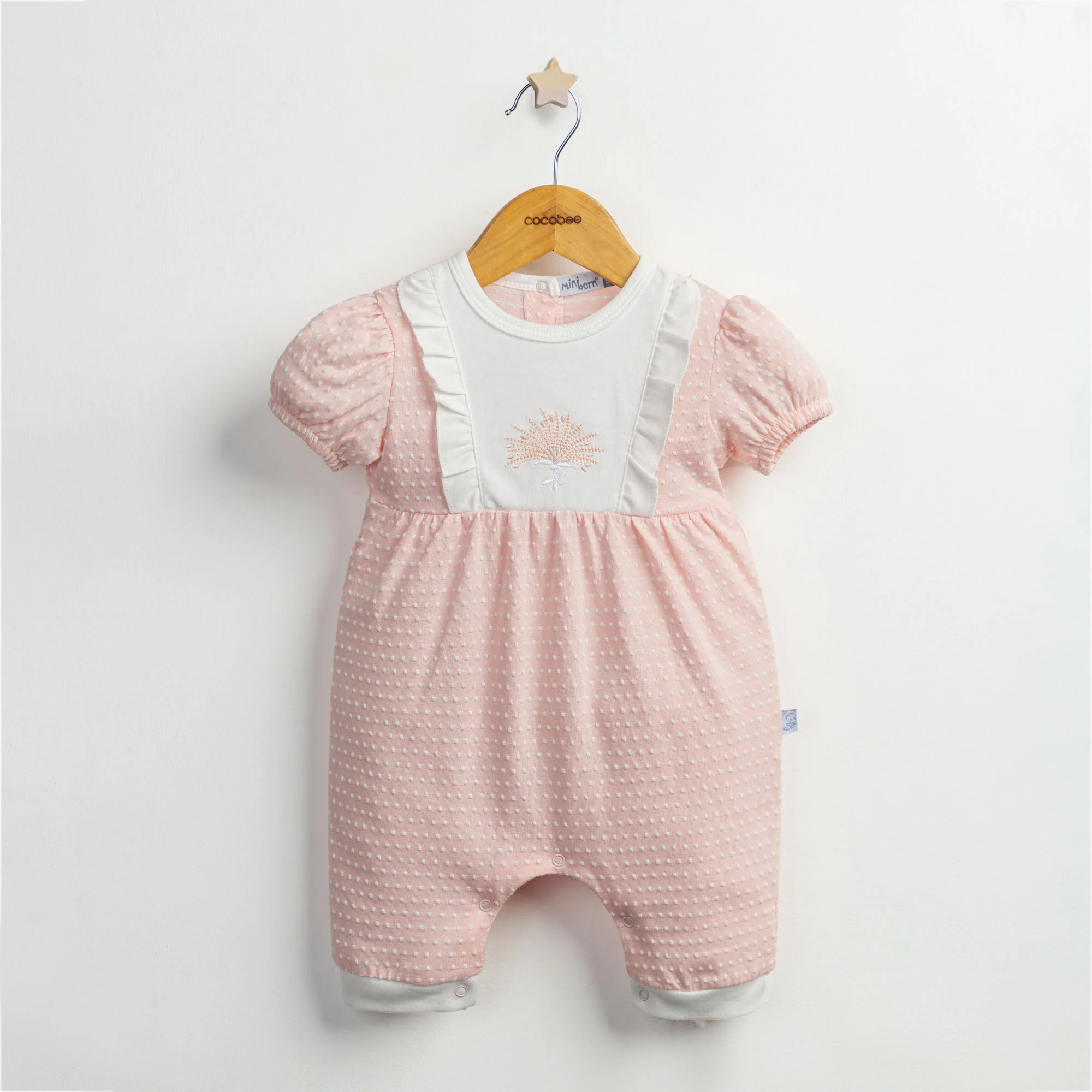 Pastel Pink Embroidered Romper