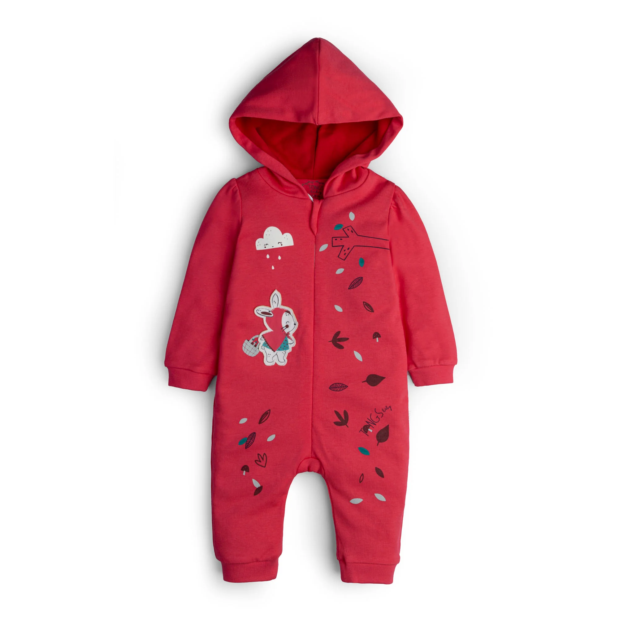 Cherry Red Hooded Romper