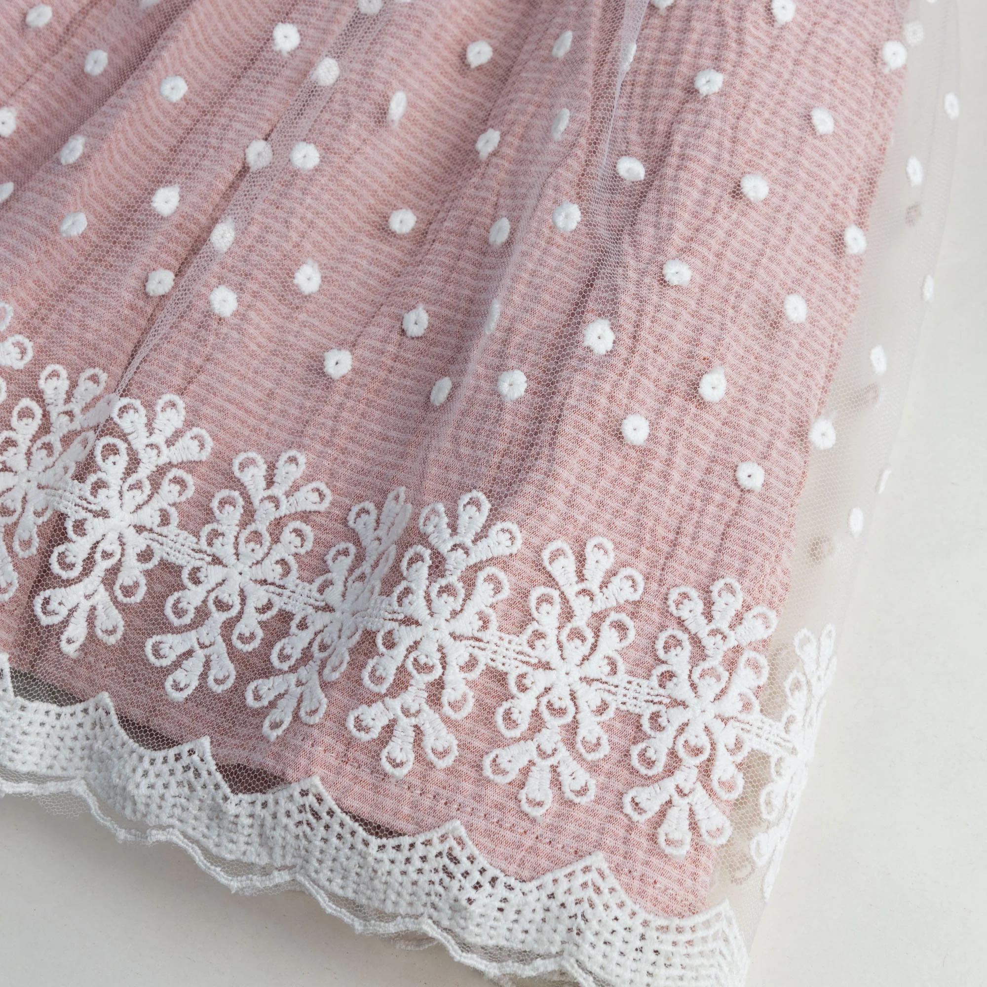 Dusty Pink Embroidered Frock - Image 2