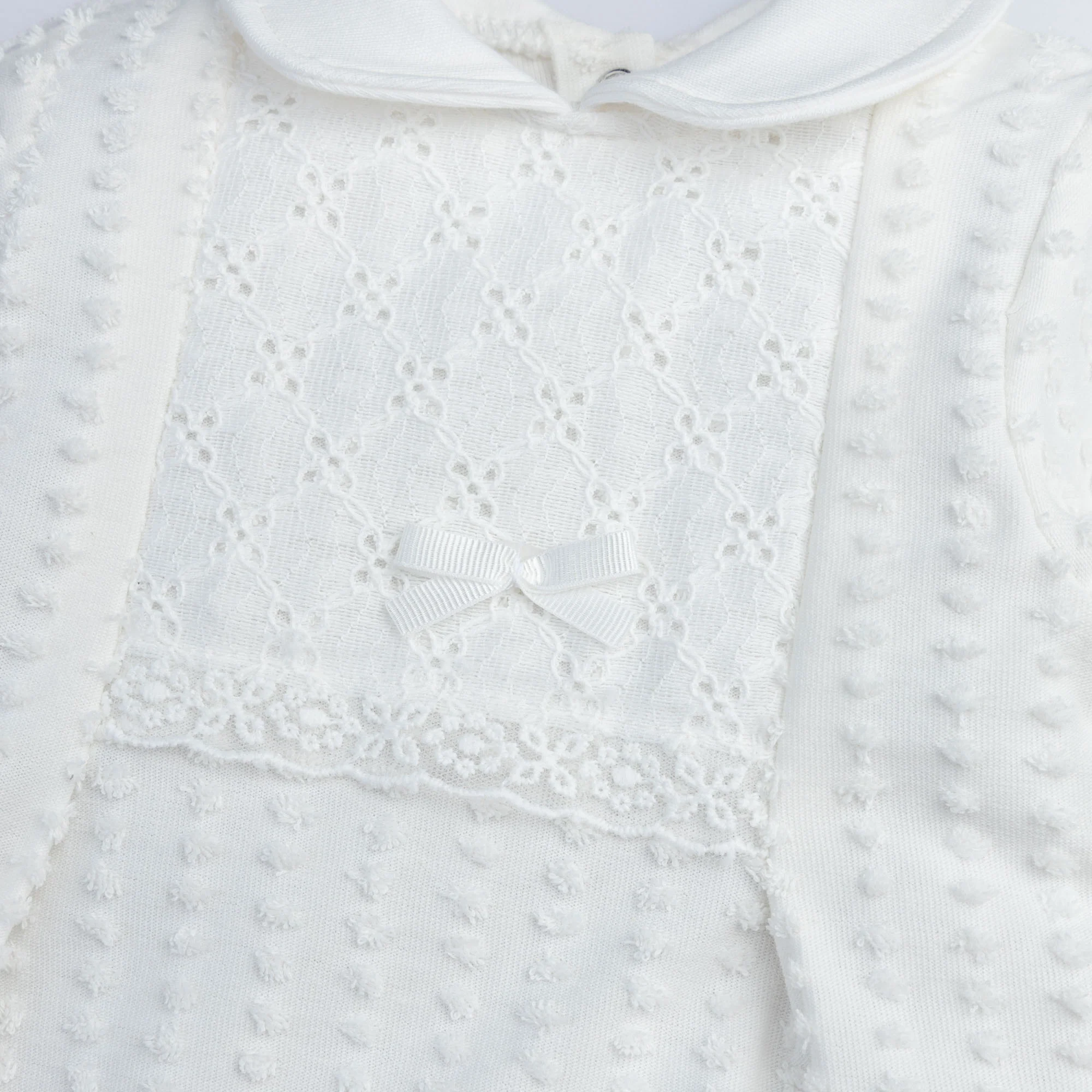 Crystal White Footie Romper - Image 2