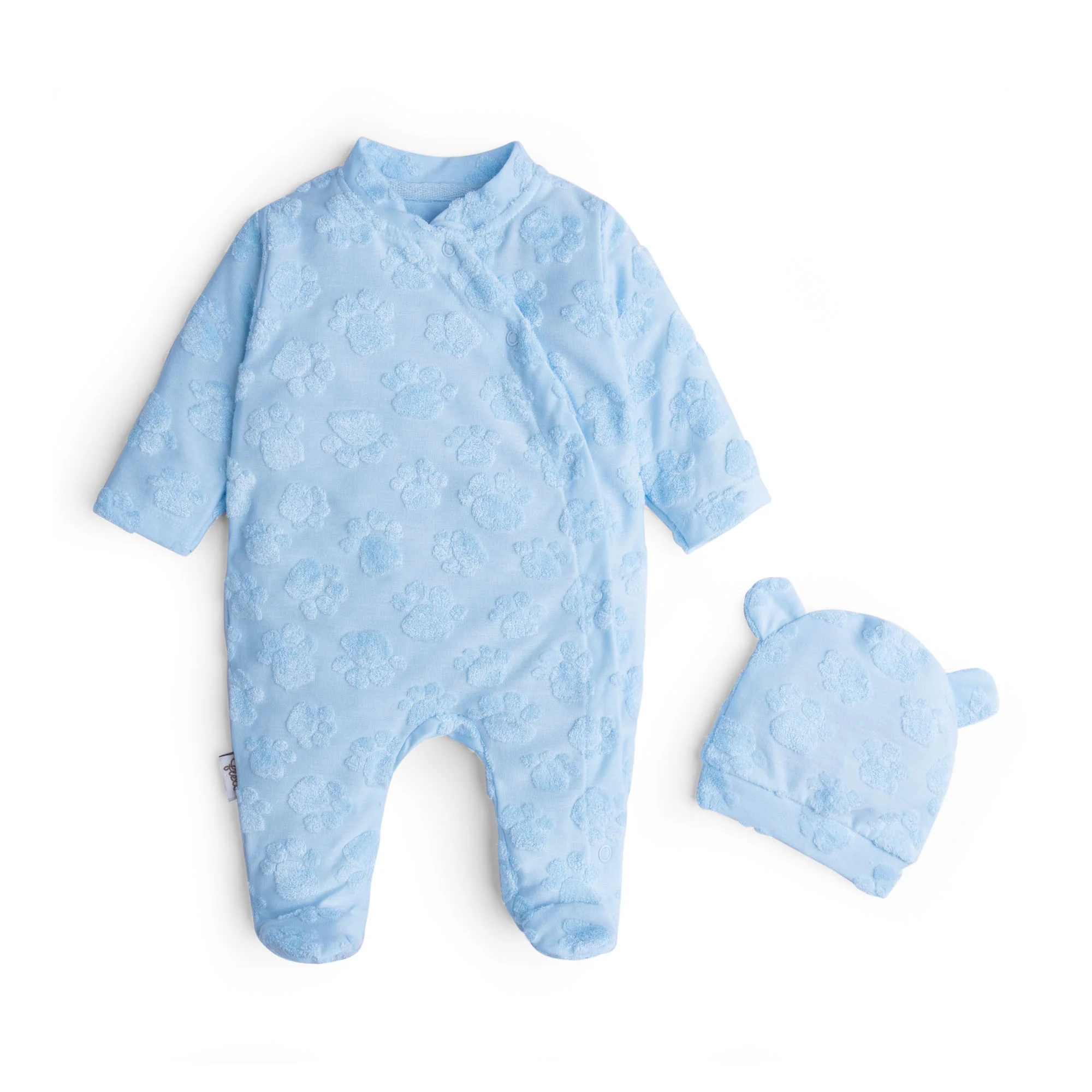 Paw Full Footie Romper with Cap