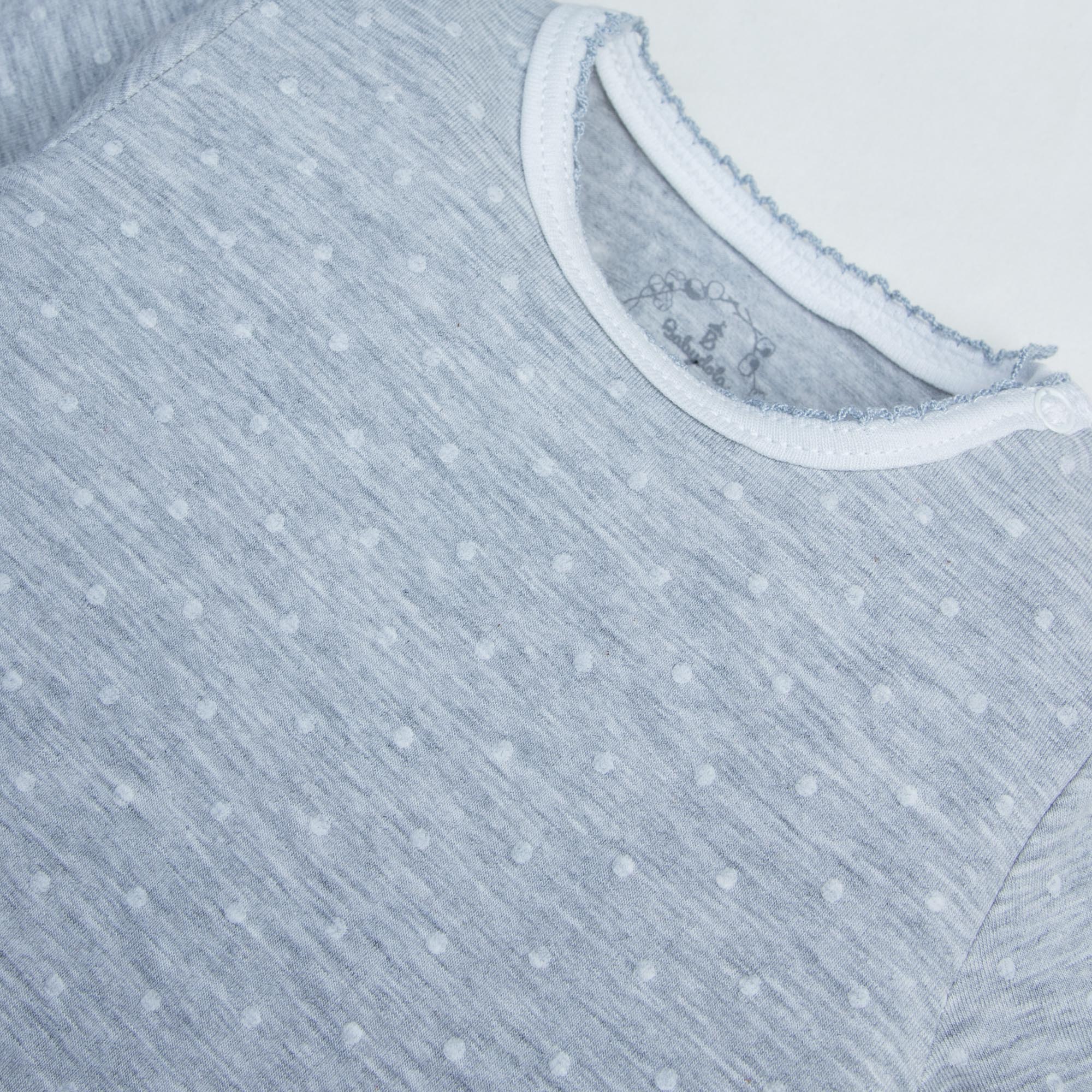 Baby Grey Printed Bodysuit - Image 2