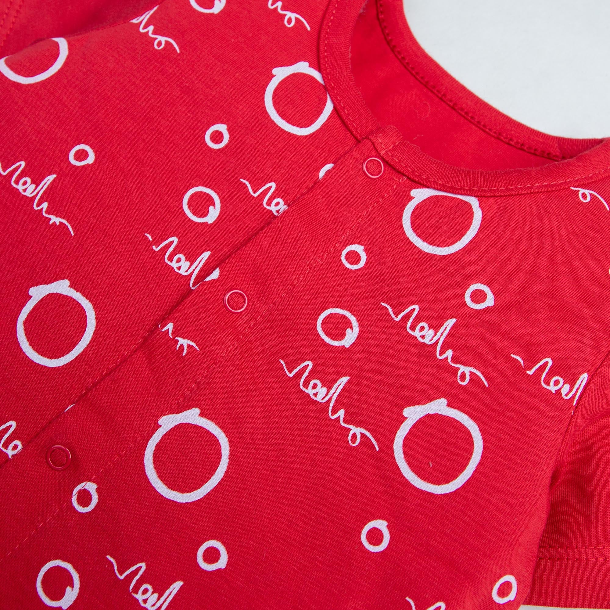 Misty Red Printed Romper - Image 2