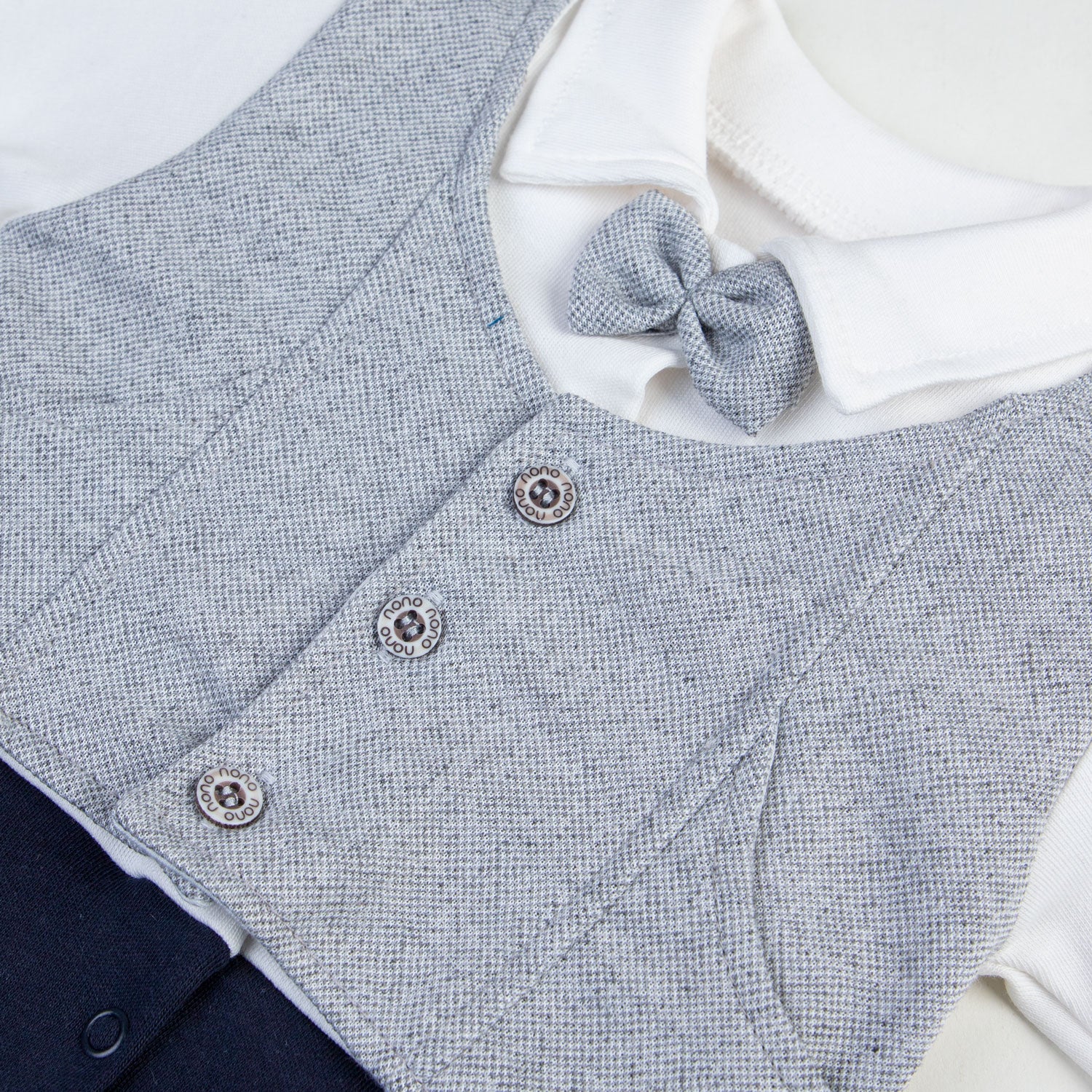 Footed Jumpsuit with Waistcoat - Image 2