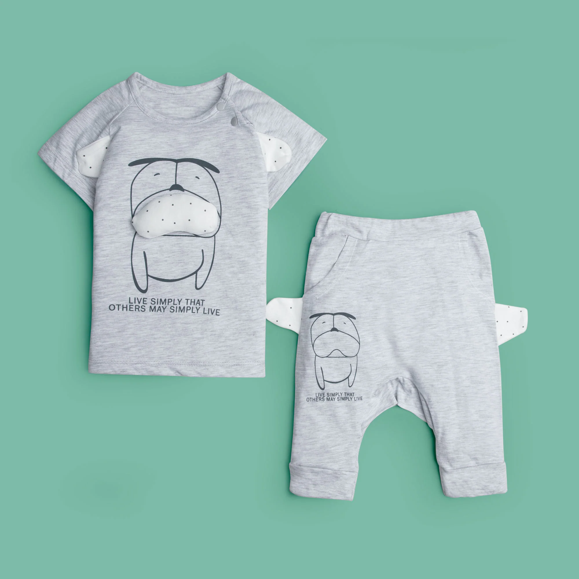 Lively Grey Two-Piece Set