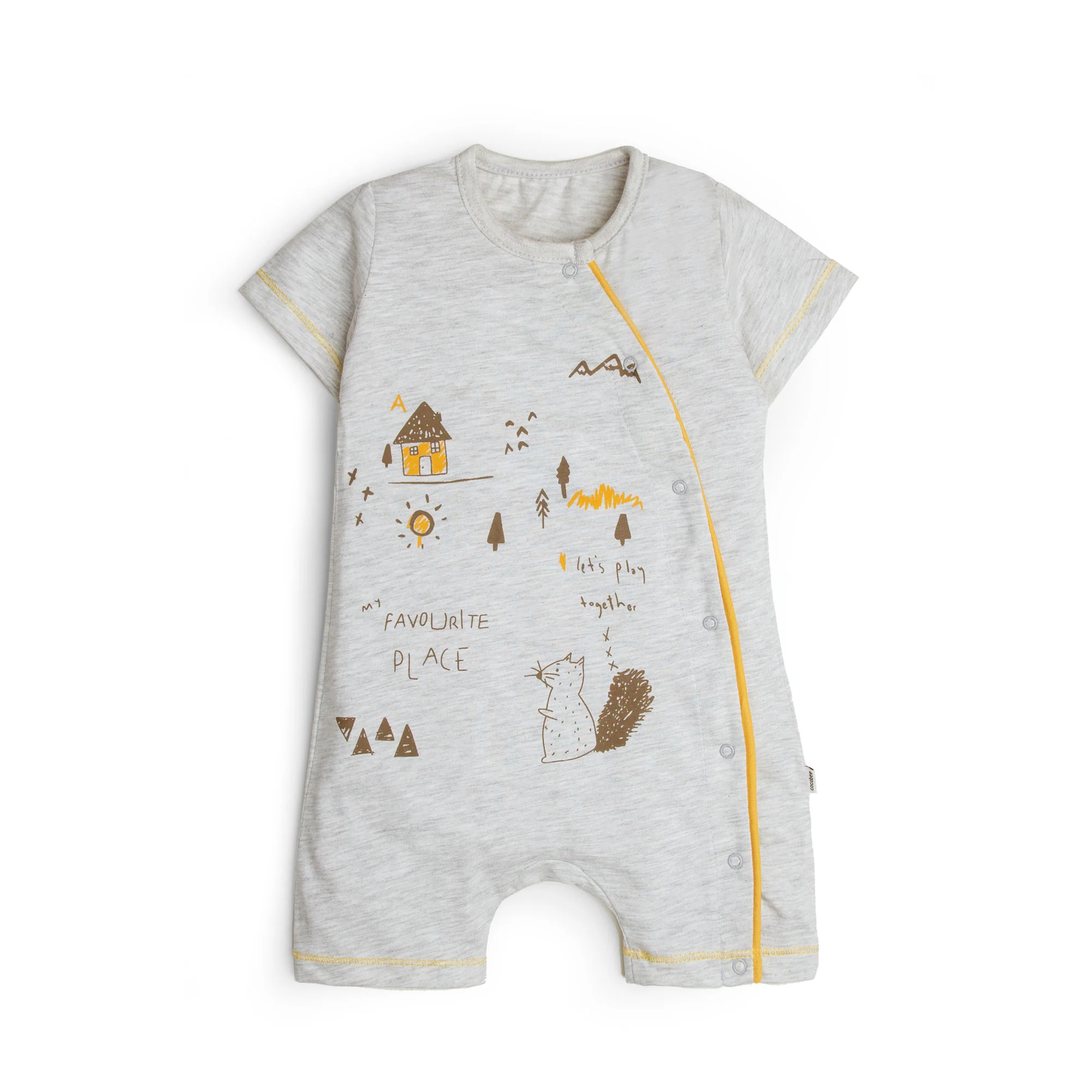 Baby Short Sleeves Printed Romper