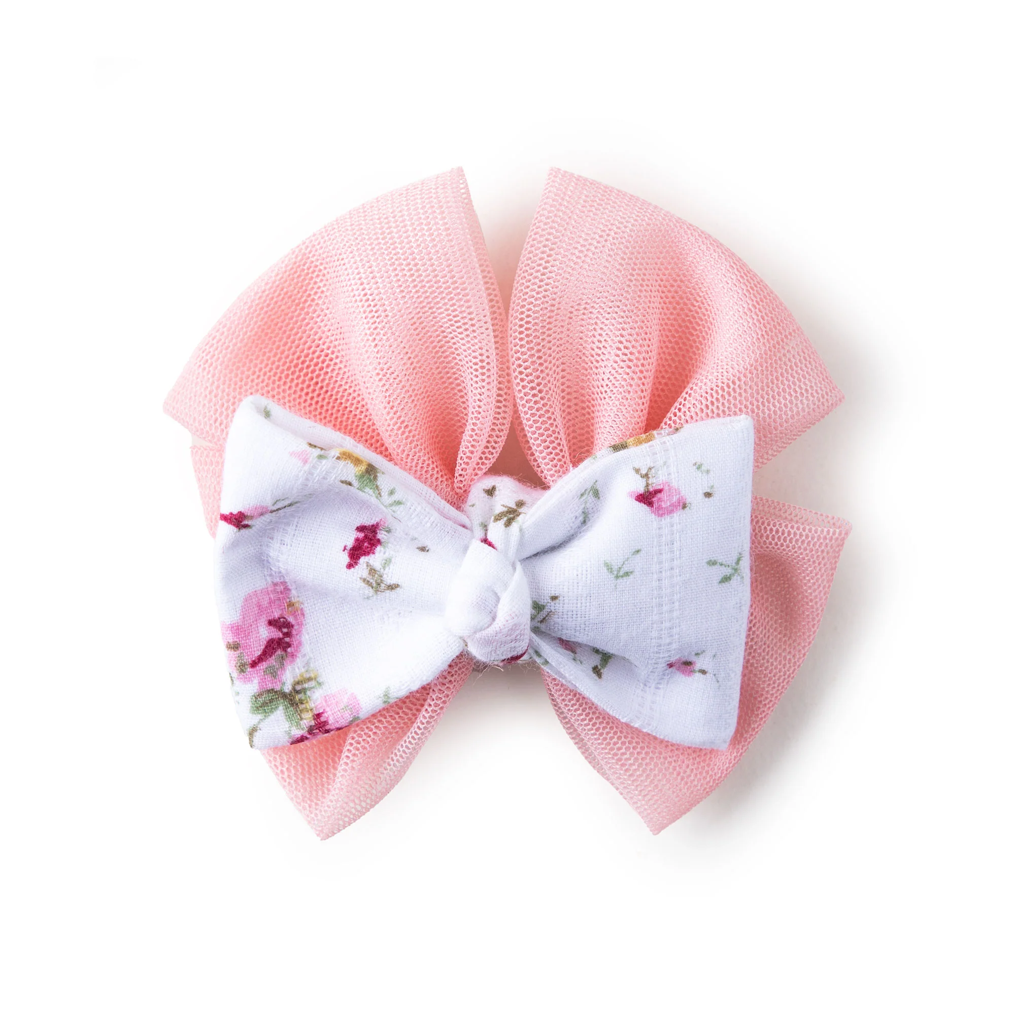 Floral printed bow hairpin