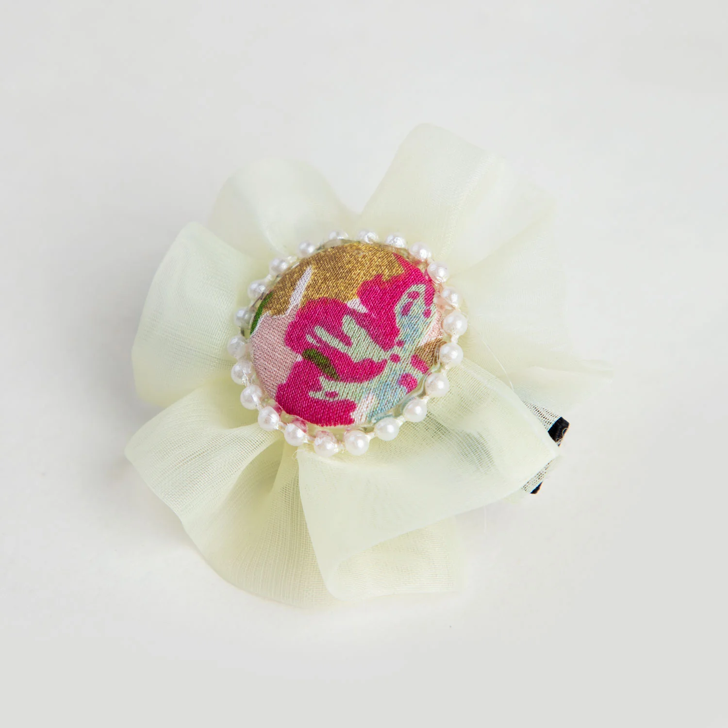 Fabric Flower Hairpin