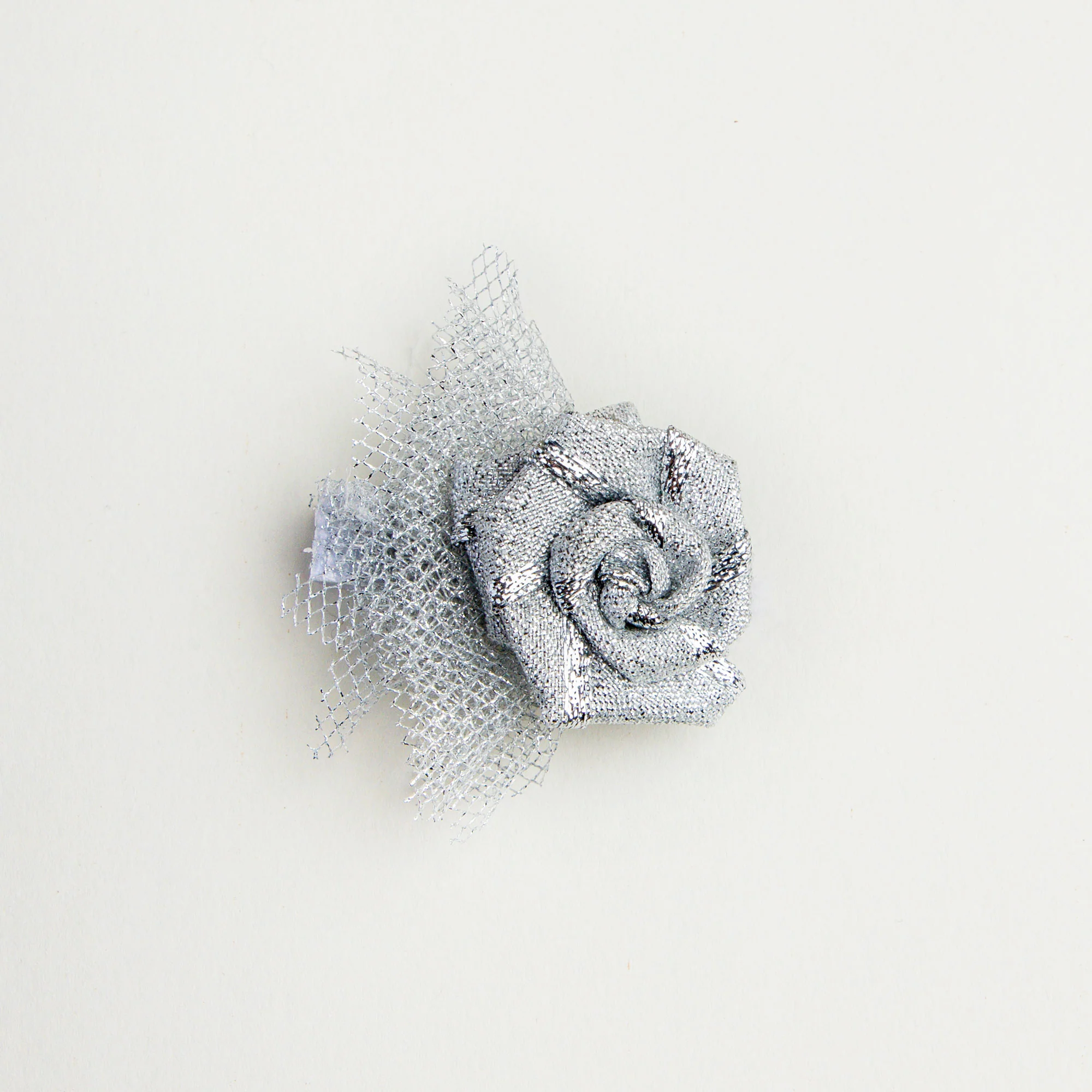 Silver Spark Floral Hairclip