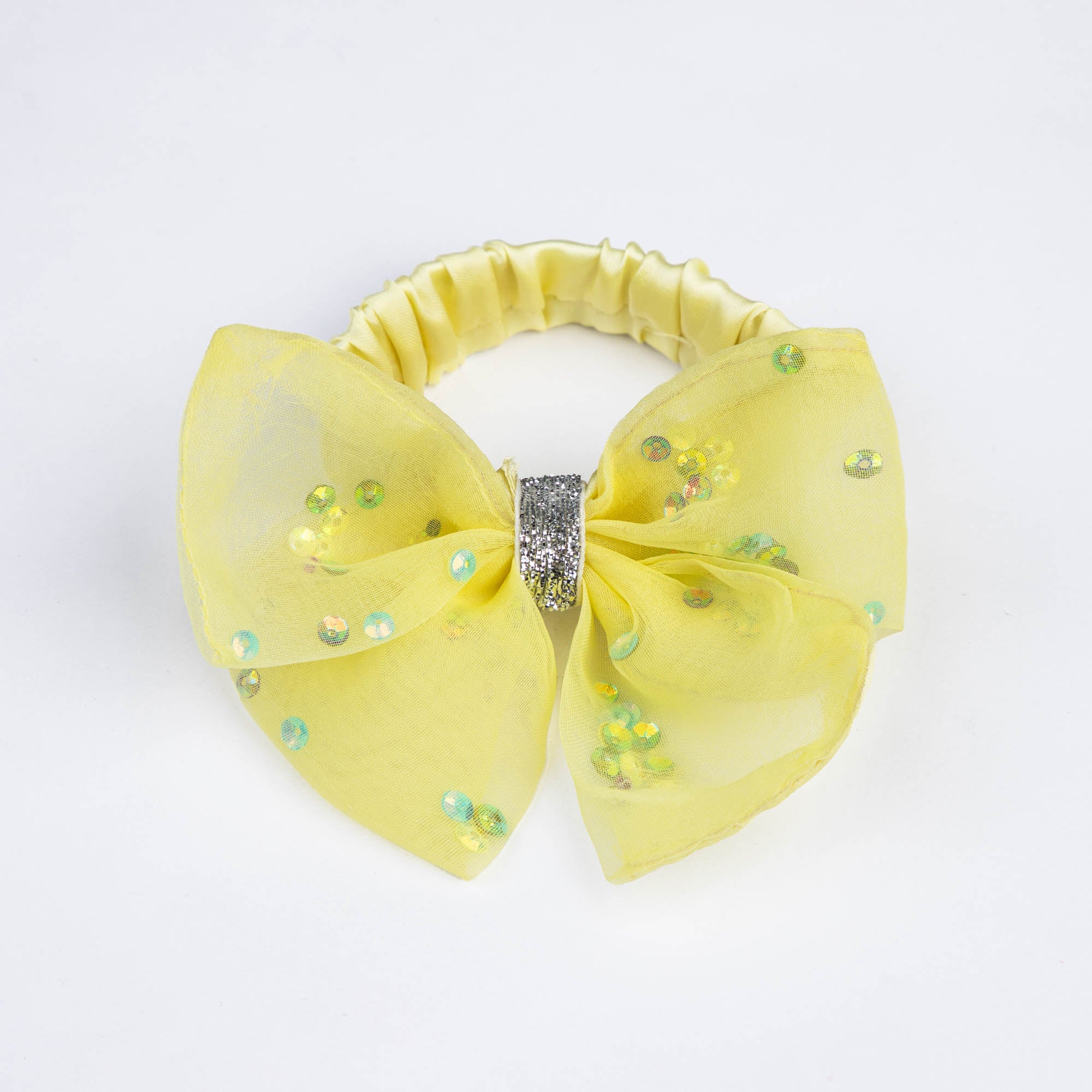 Yellow Sequin Scrunchie