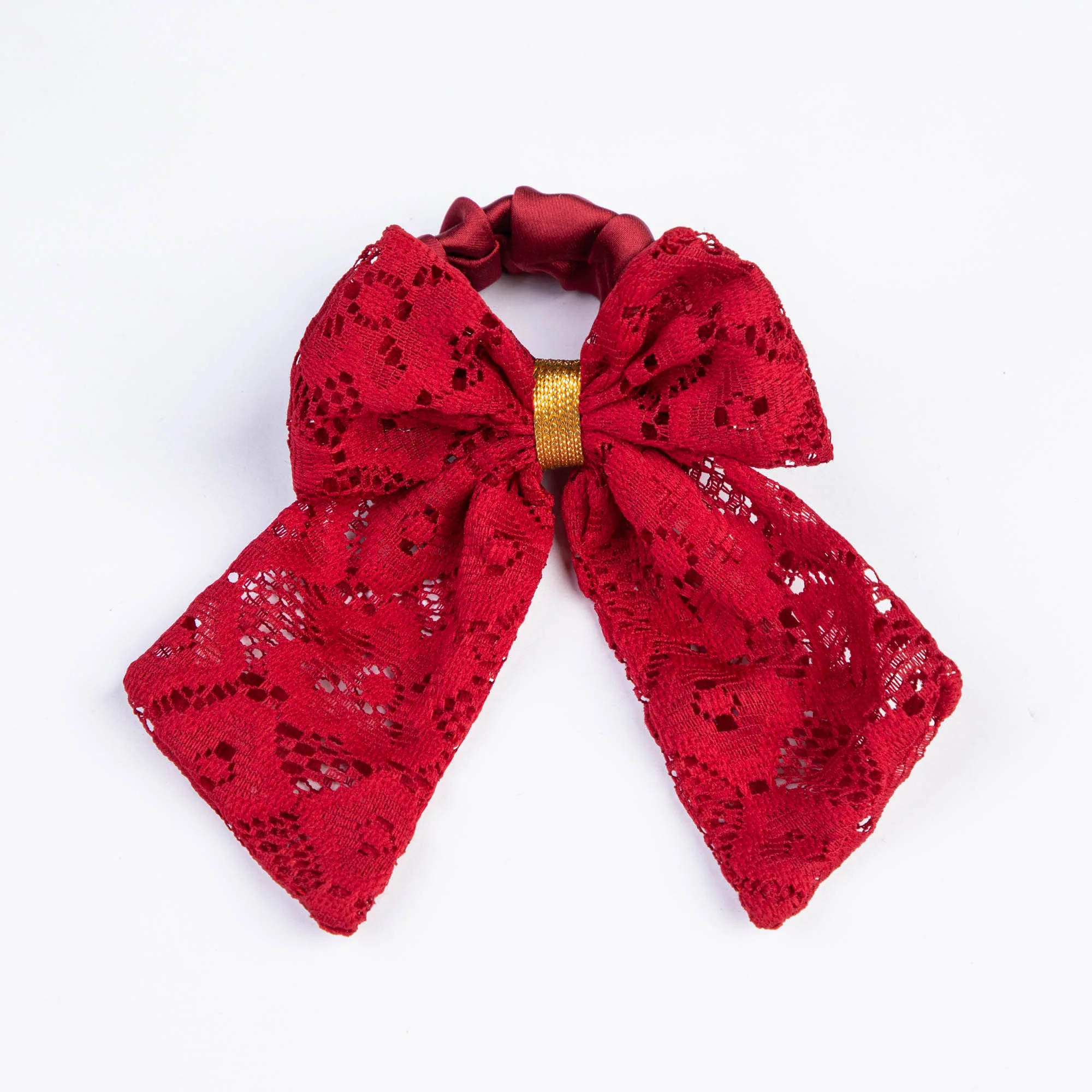 Long Tie Red Scrunchie