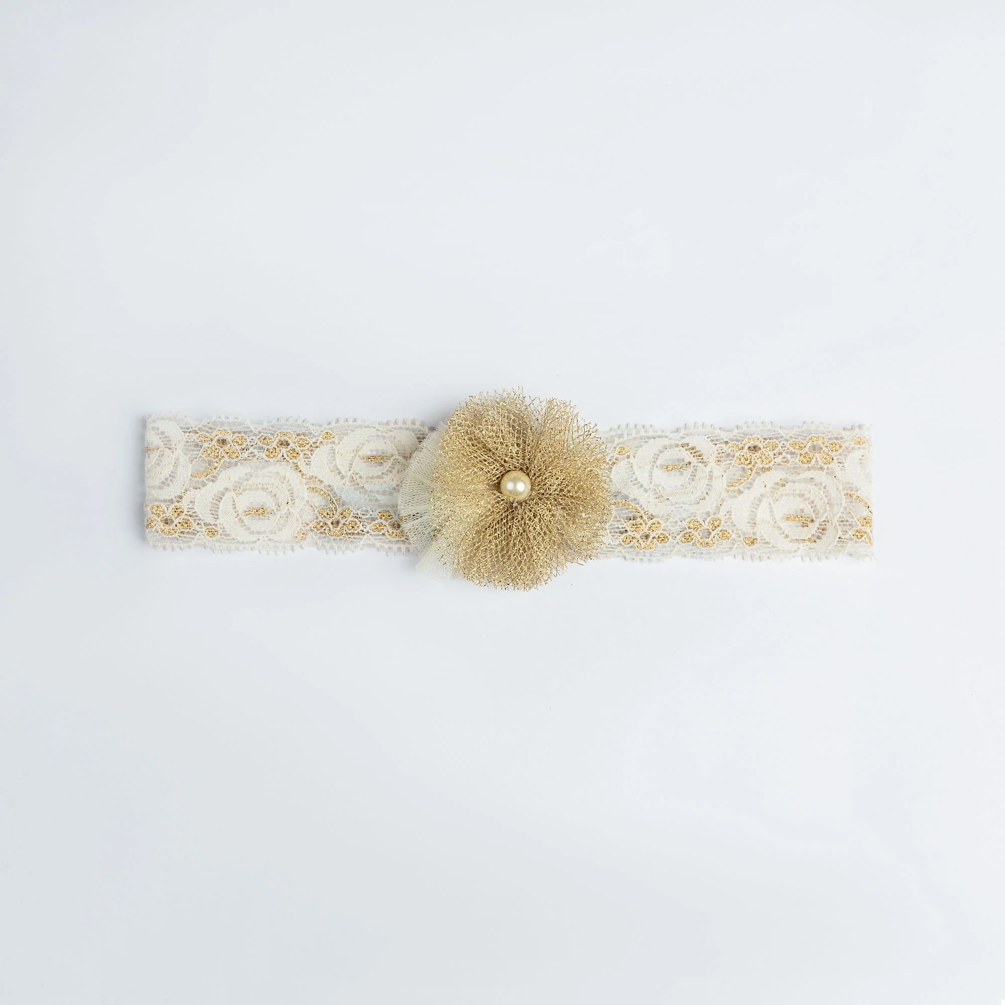 Beige Lacy Headband