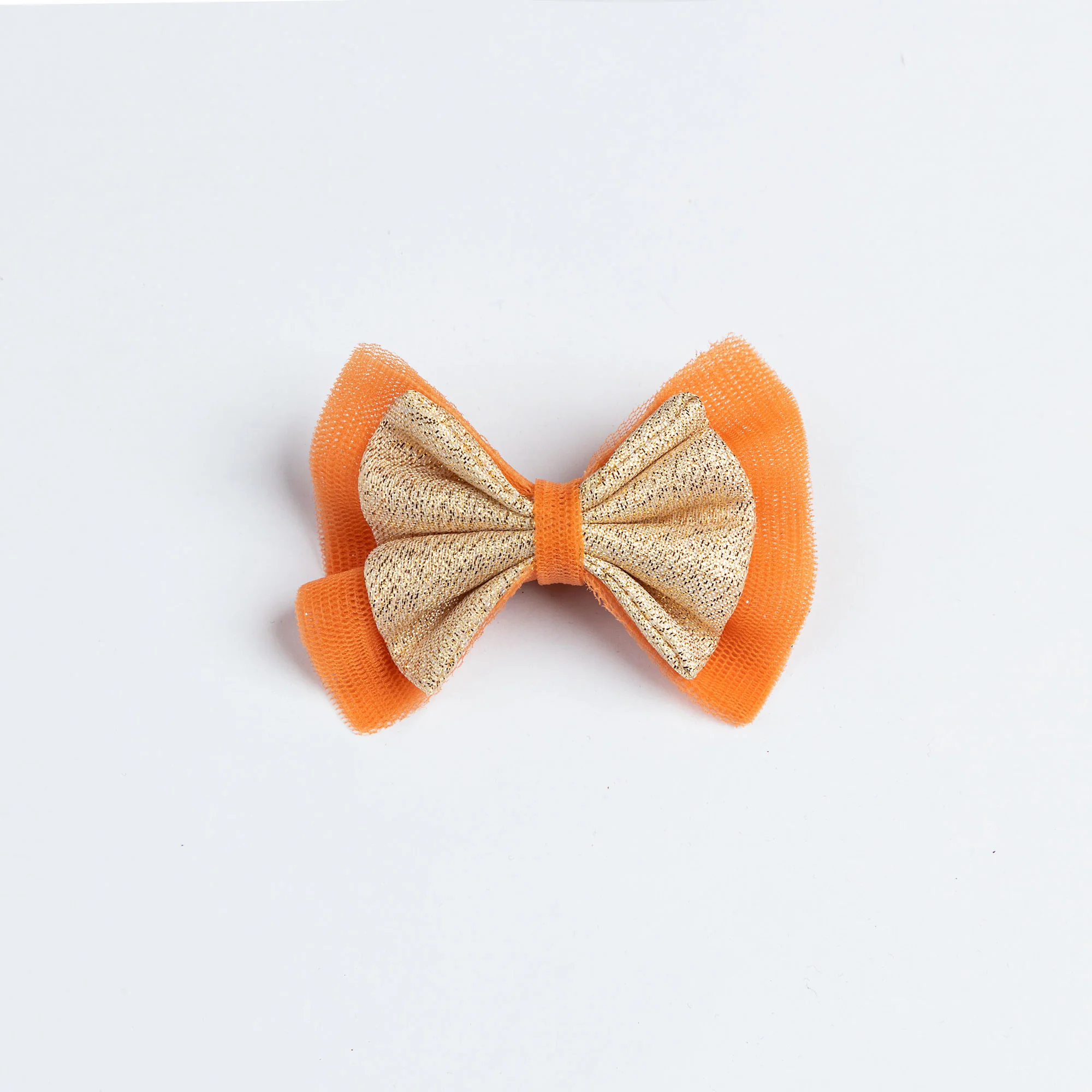 Double Bow Orange hairclip