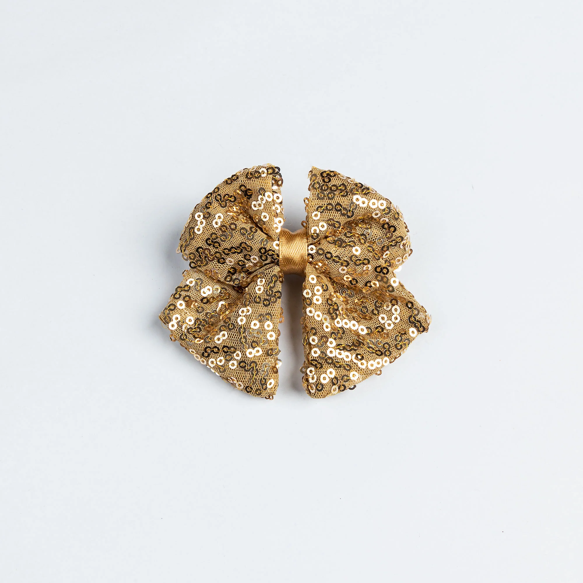 Golden Sequined Bow Hairpin
