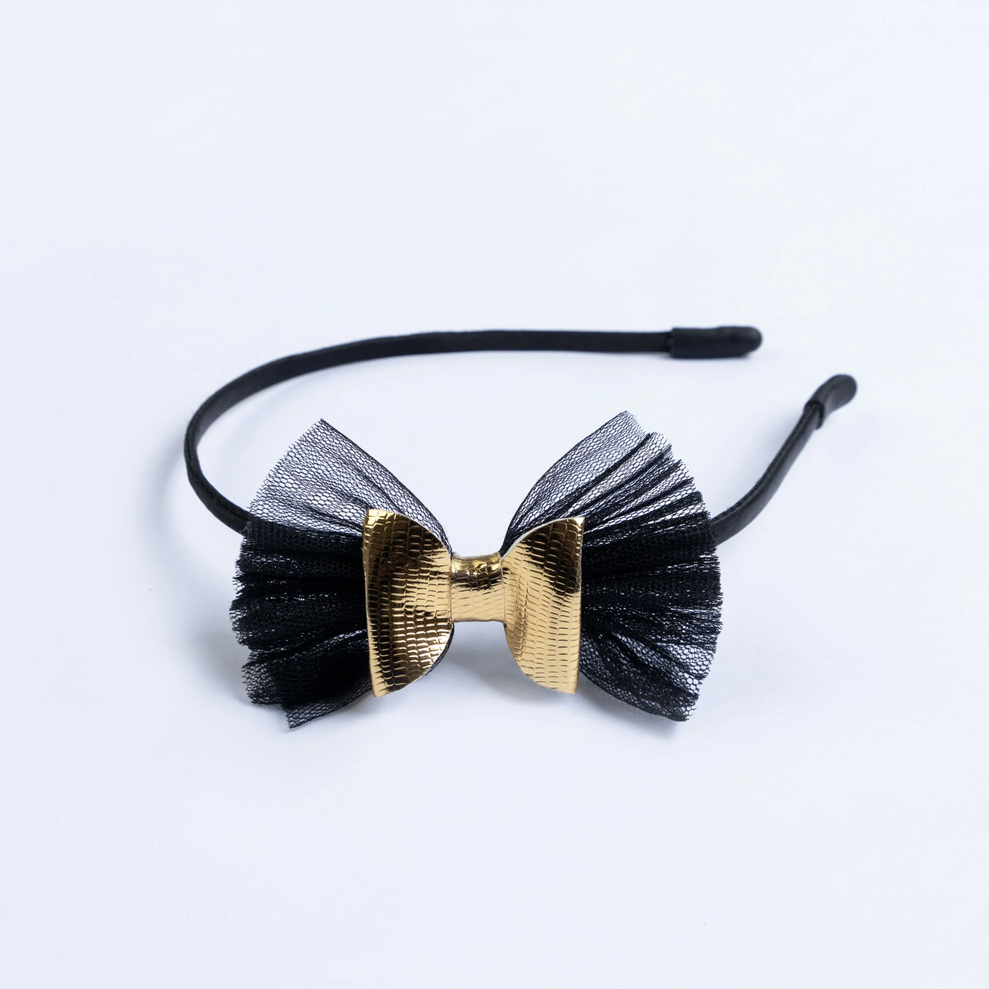 Solid Black Sequined Hairband