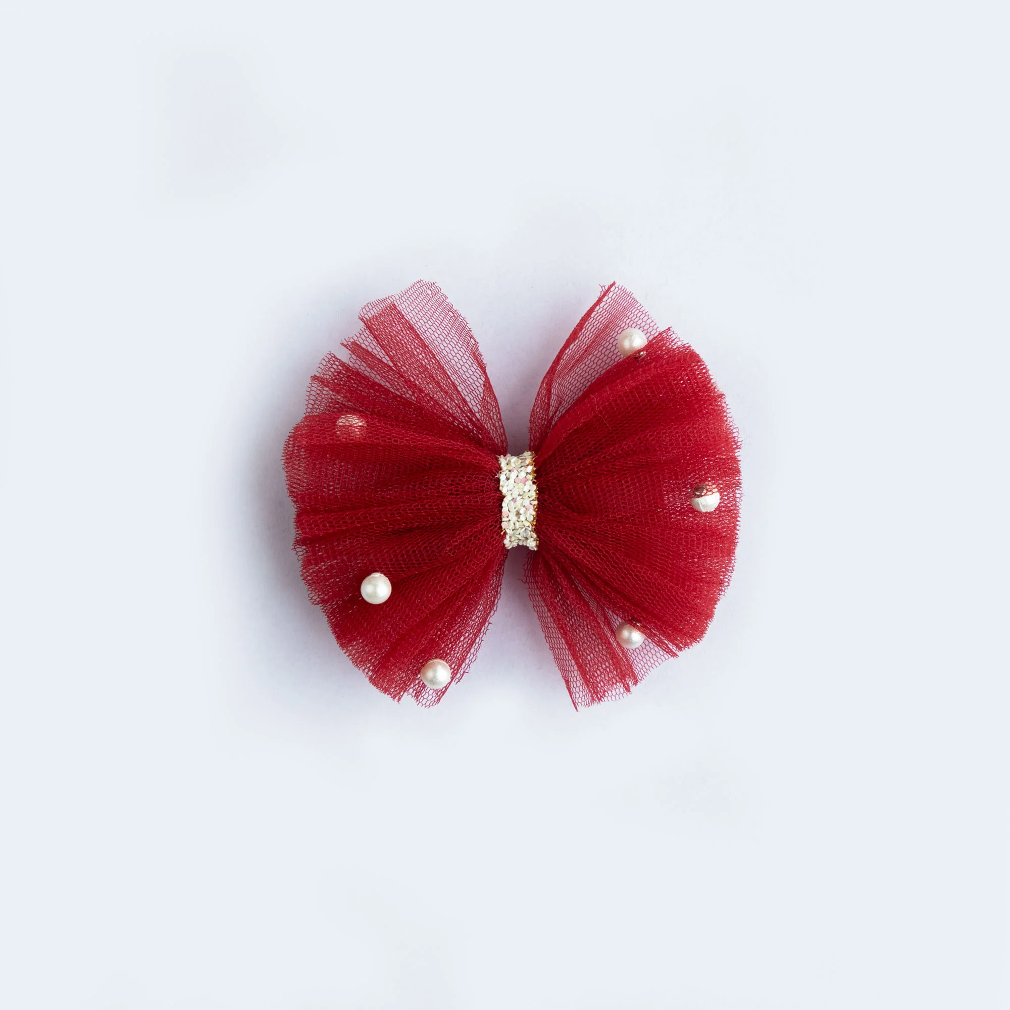 Red Tulle Hairpin