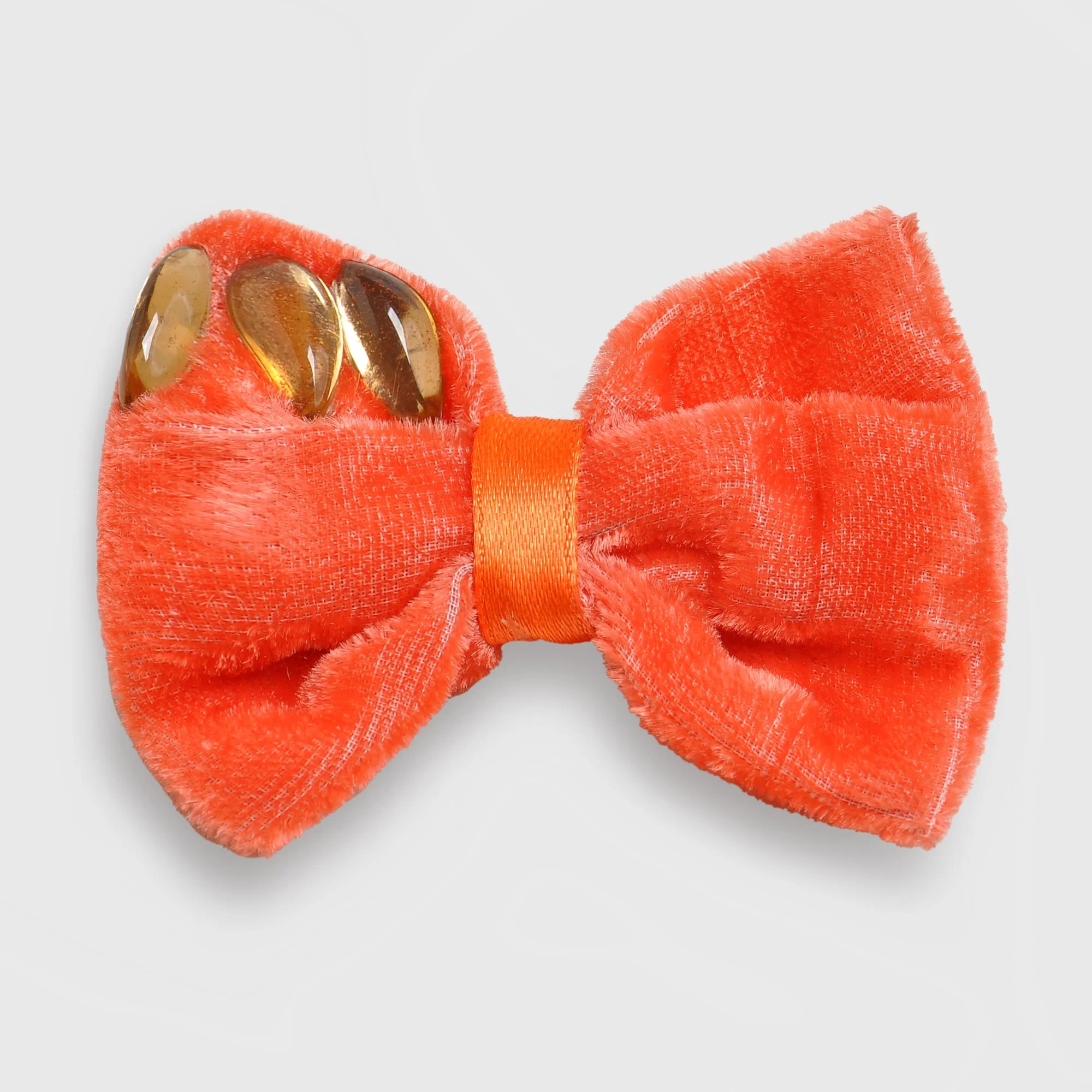Orange Velvet Hairpin