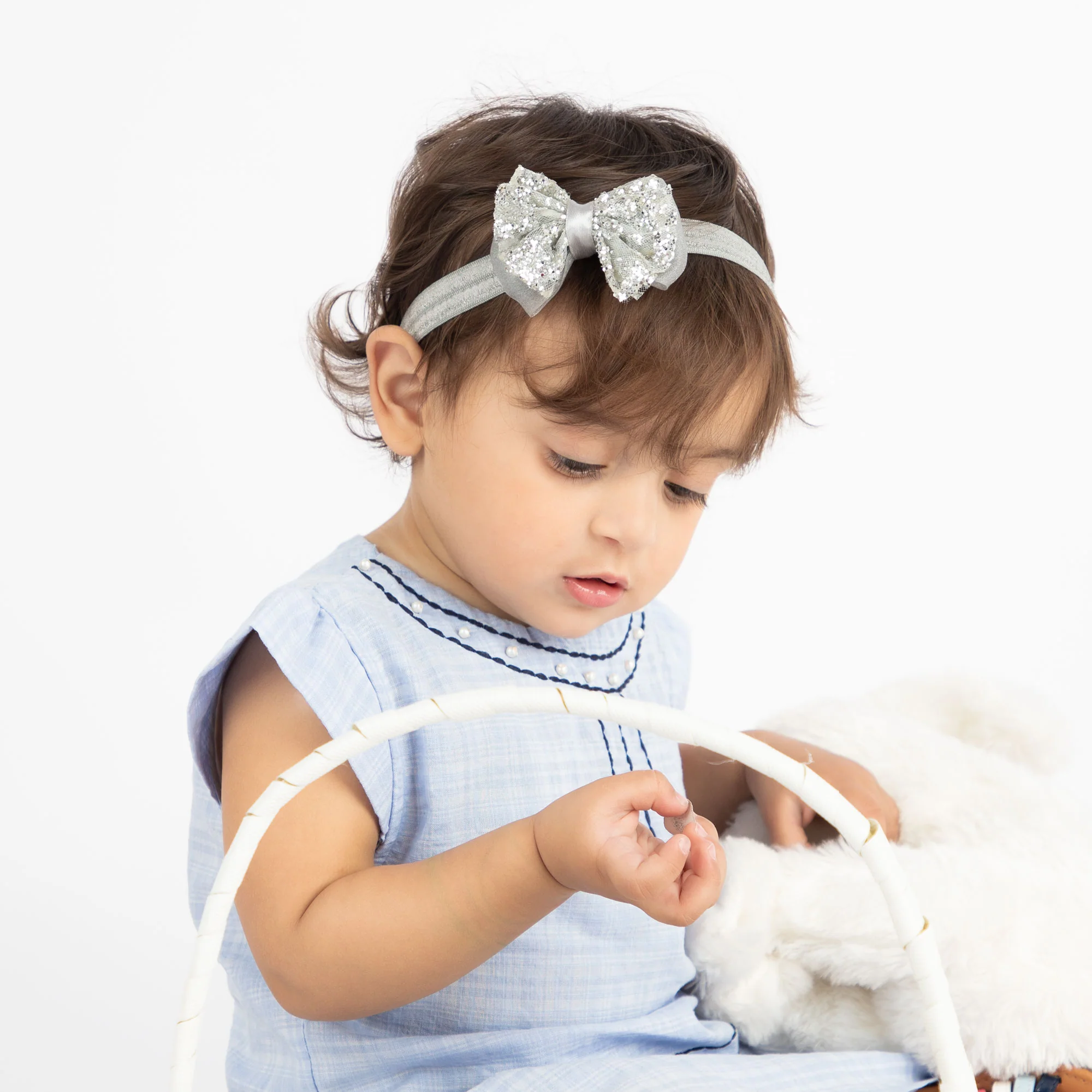 Grey Bow Hairband