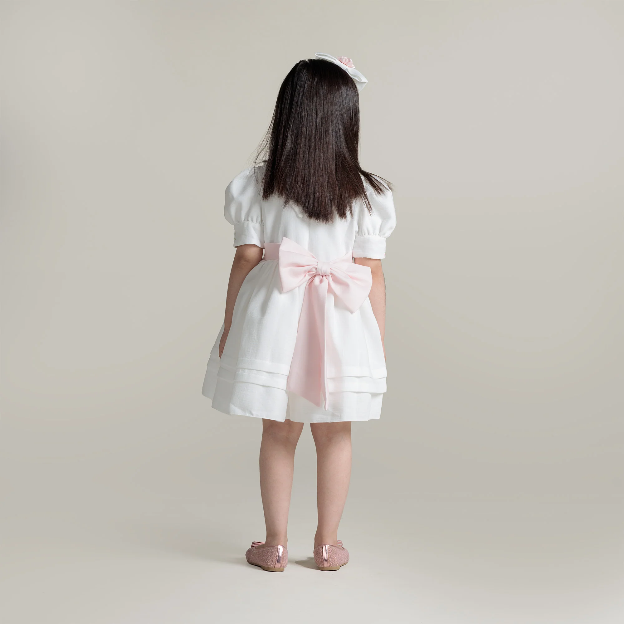 Blossom Collar White Frock - Image 4
